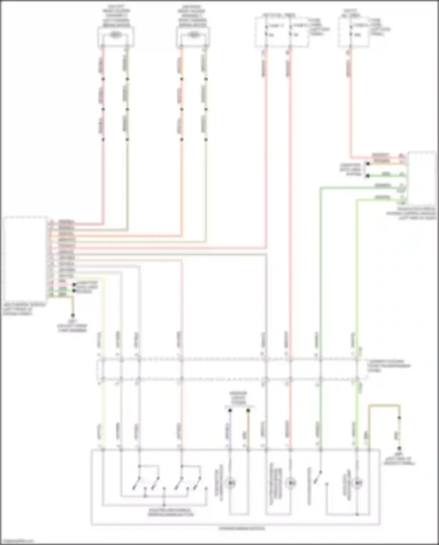 Wiring diagram left parking brake motor for Audi A6 C8 (2018-2023) (2 of 2)