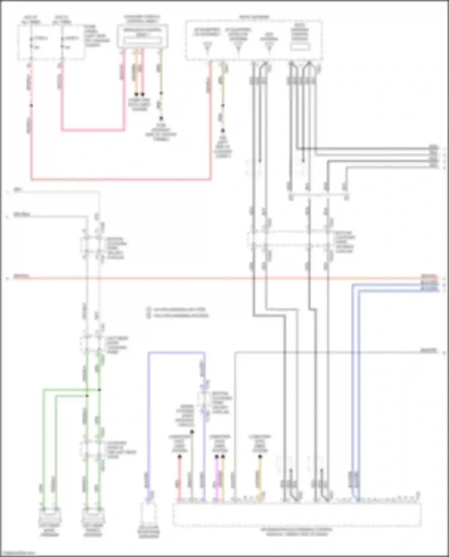 Wiring diagram left rear treble speaker for Audi A6 C8 (2018-2023) (3 of 6)