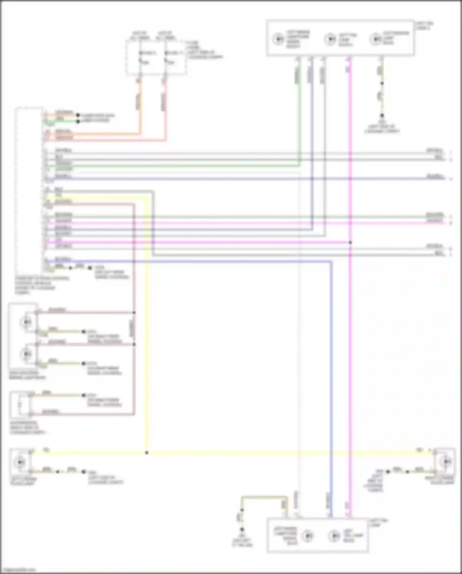 Wiring diagram left tail lamp bulb for Audi A6 C8 (2018-2023) (2 of 3)