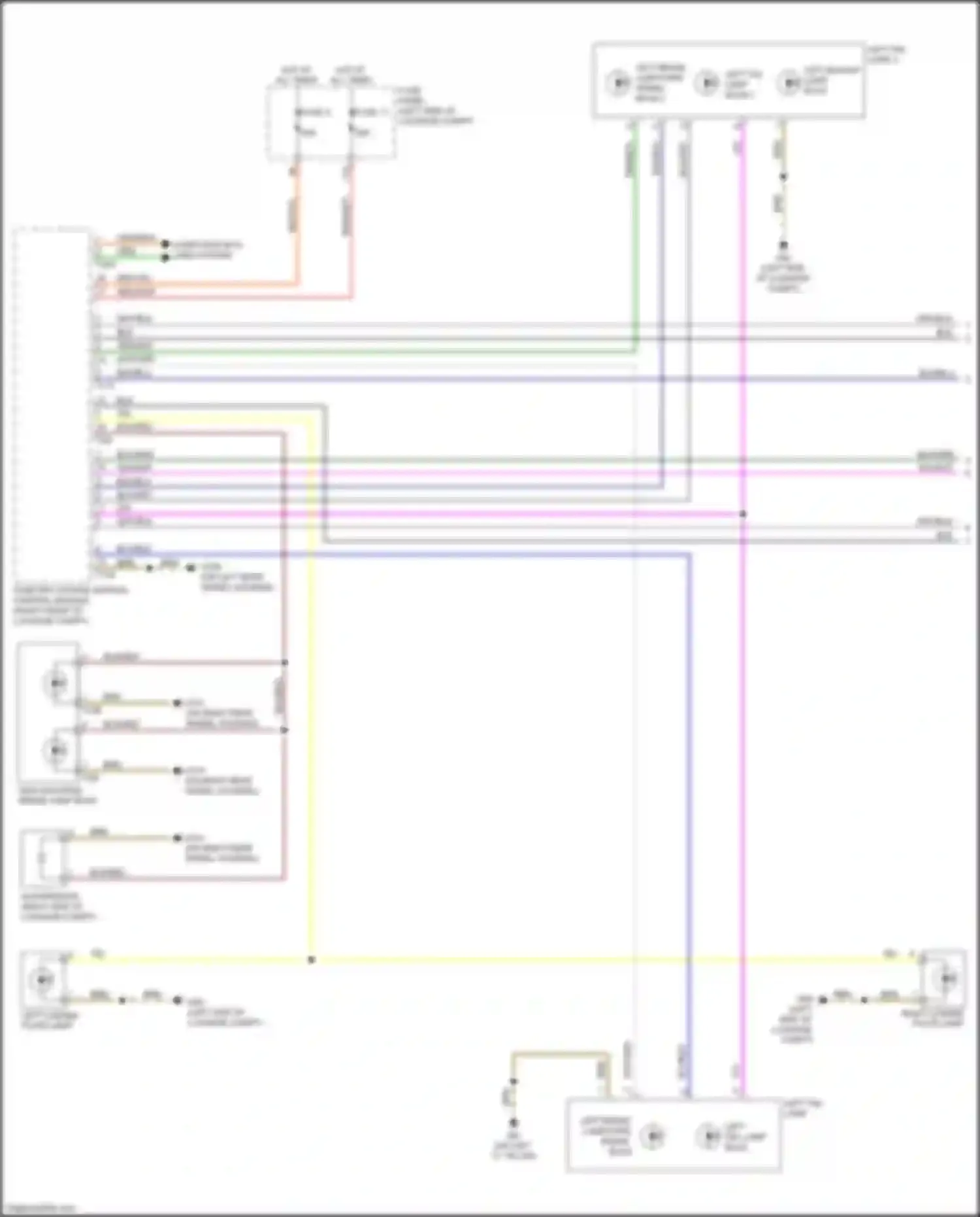 Wiring diagram left tail lamp for Audi A6 C8 (2018-2023) (2 of 4)