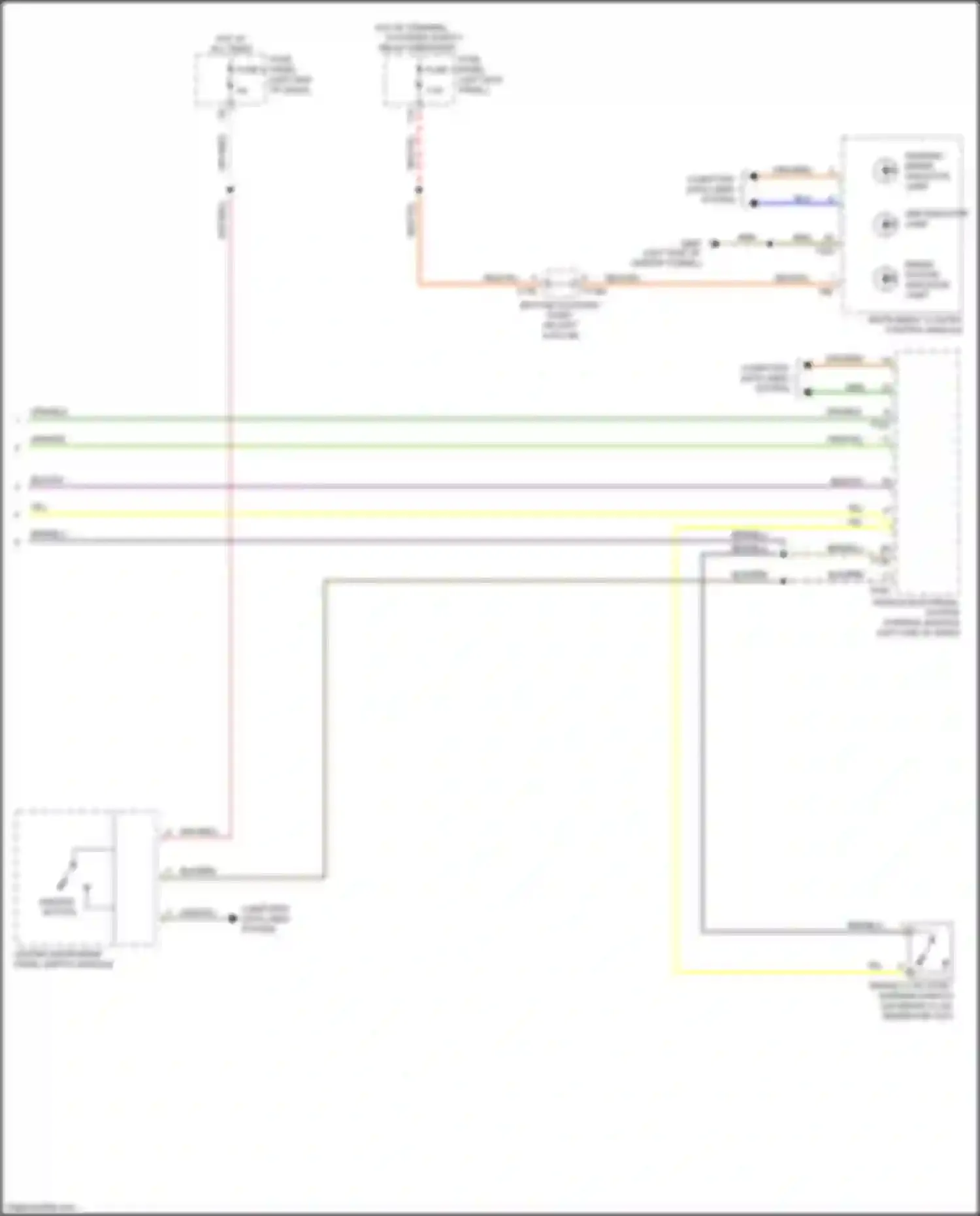 Wiring diagram parking brake indicator lamp for Audi A6 C8 (2018-2023) (1 of 4)