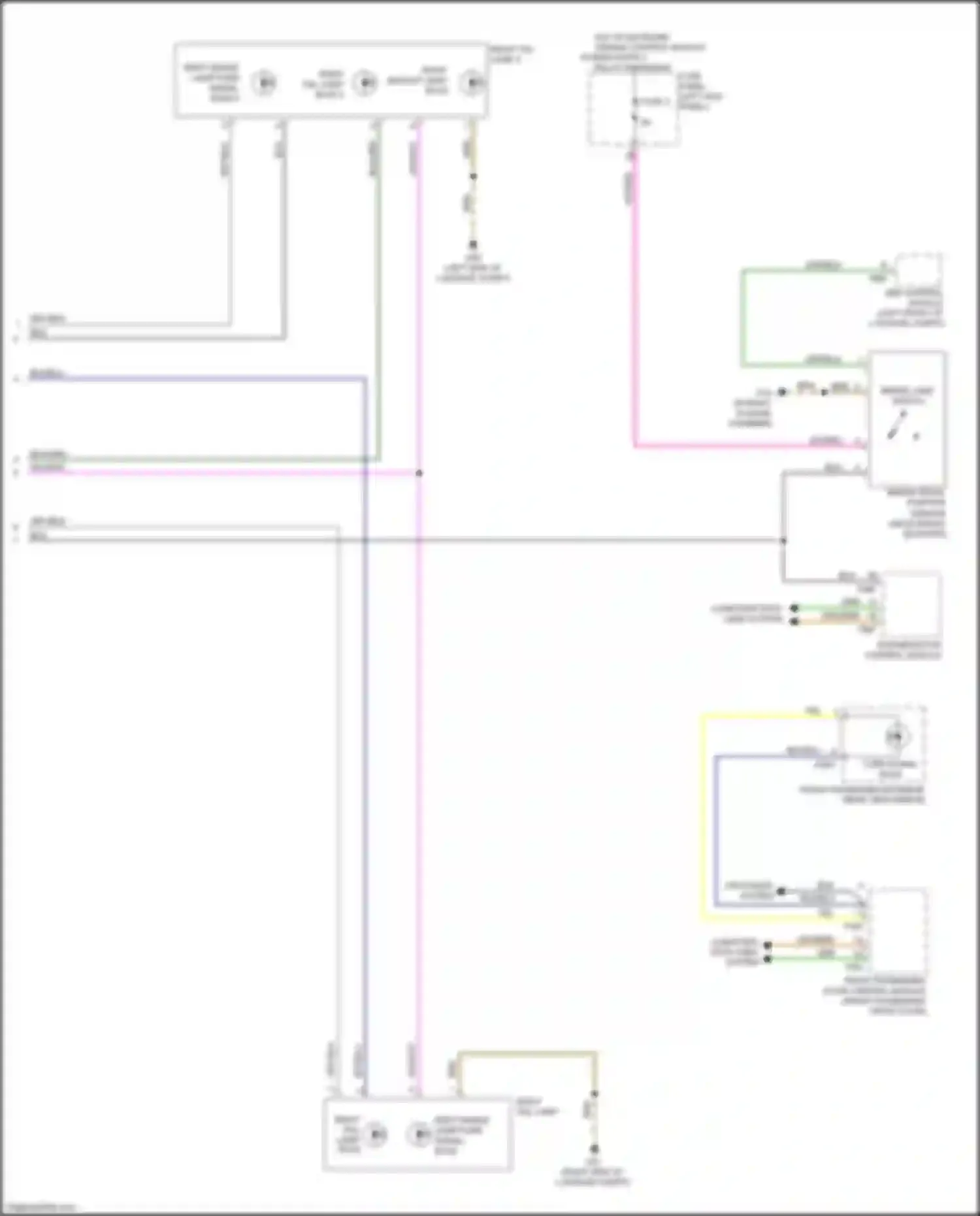 Wiring diagram right brake lamp/turn signal bulb 2 for Audi A6 C8 (2018-2023) (3 of 4)