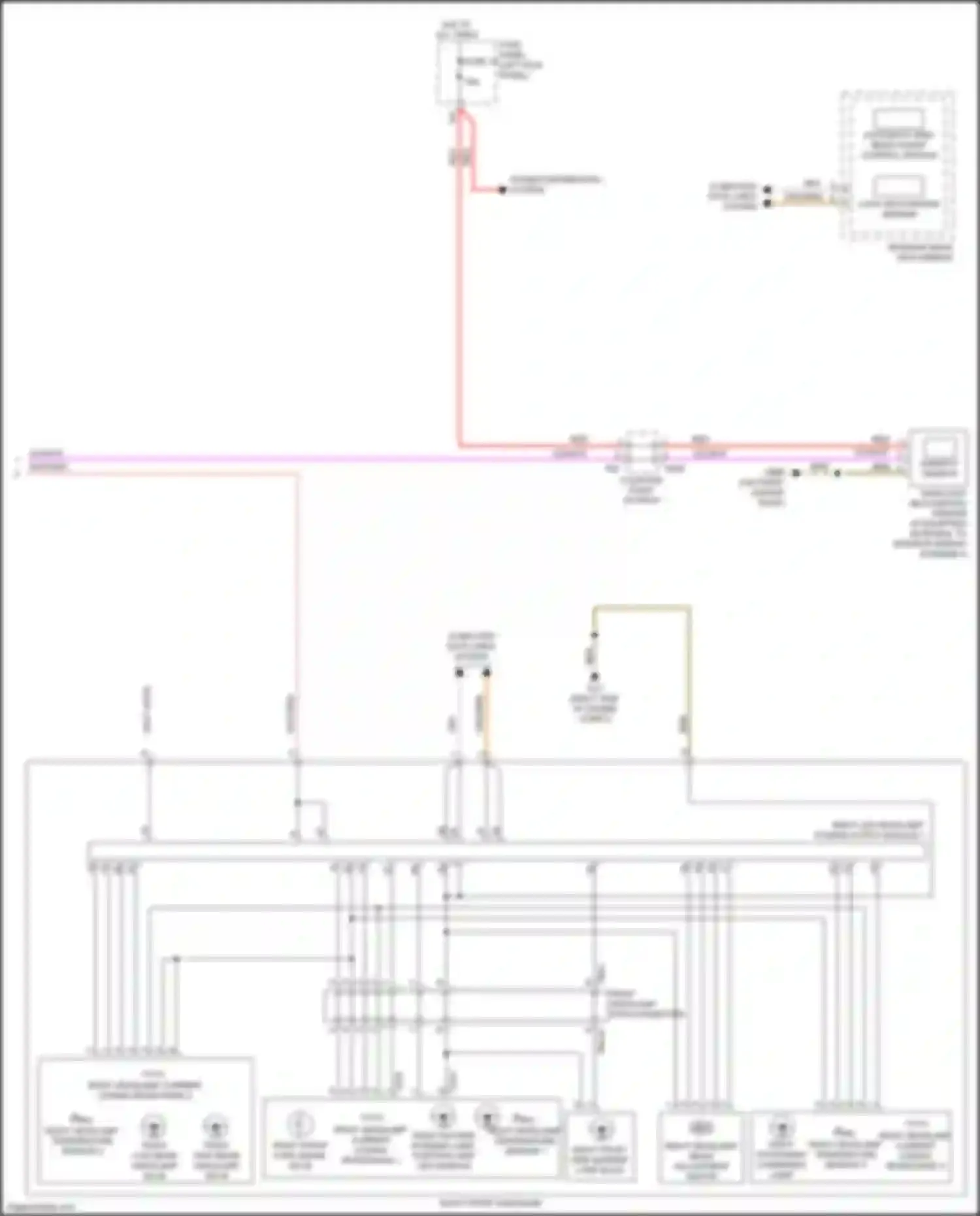 Wiring diagram right headlamp temperature sensor 1 for Audi A6 C8 (2018-2023) (5 of 5)