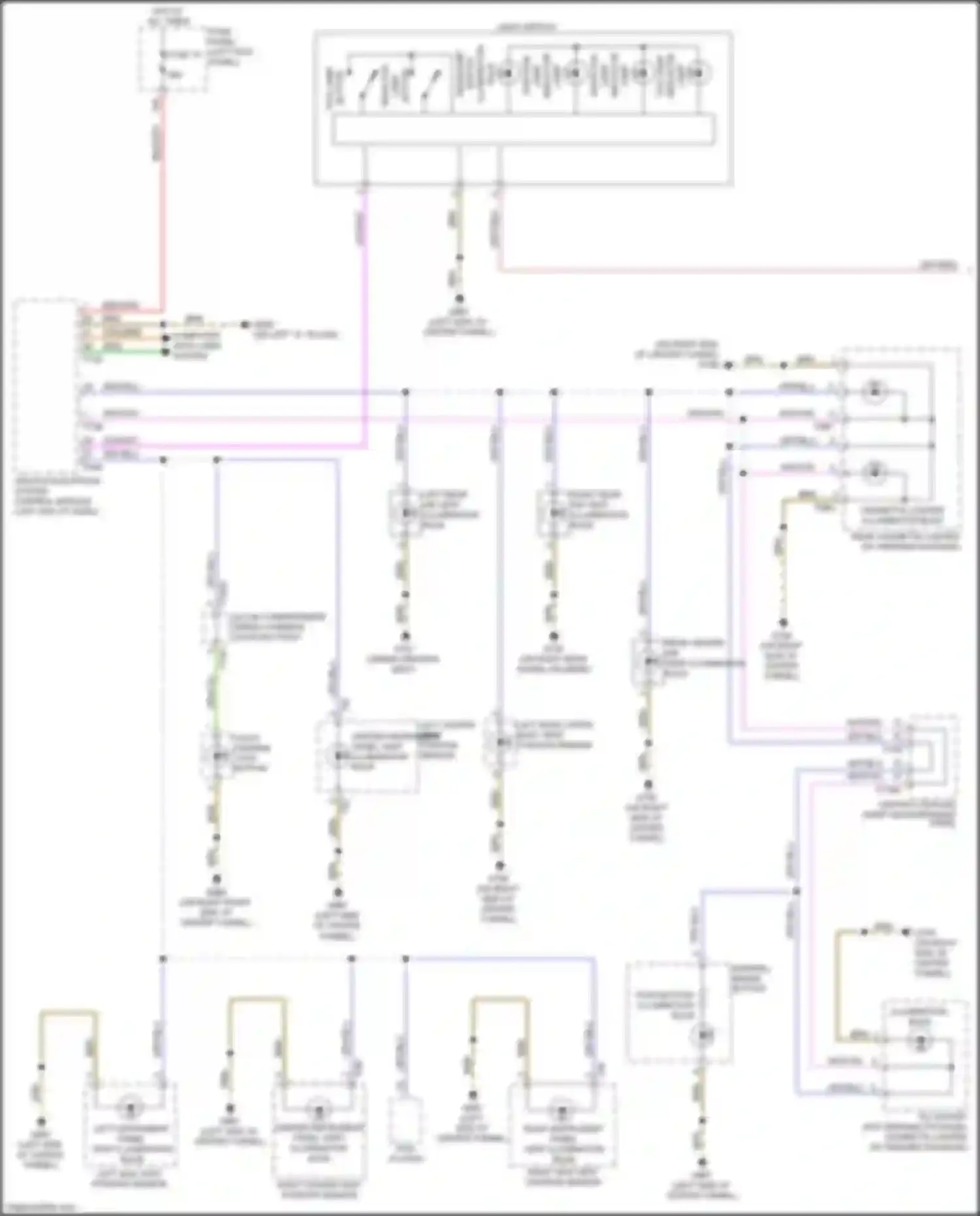 Wiring diagram right instrument panel vent illumination bulb for Audi A6 C8 (2018-2023) (2 of 2)