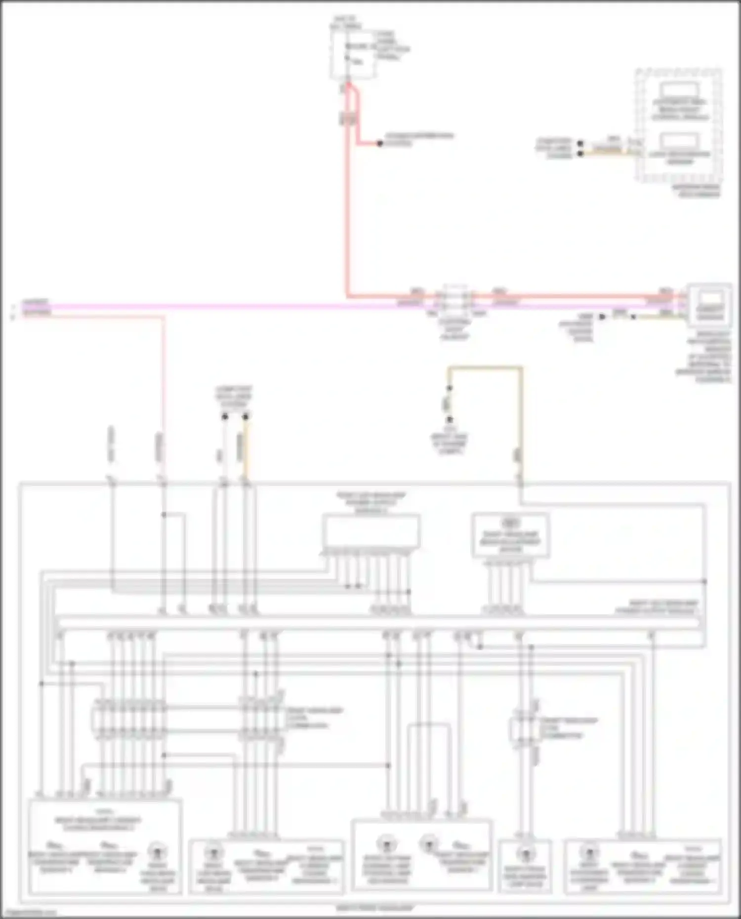 Wiring diagram right led headlamp power output module 2 for Audi A6 C8 (2018-2023) (2 of 2)