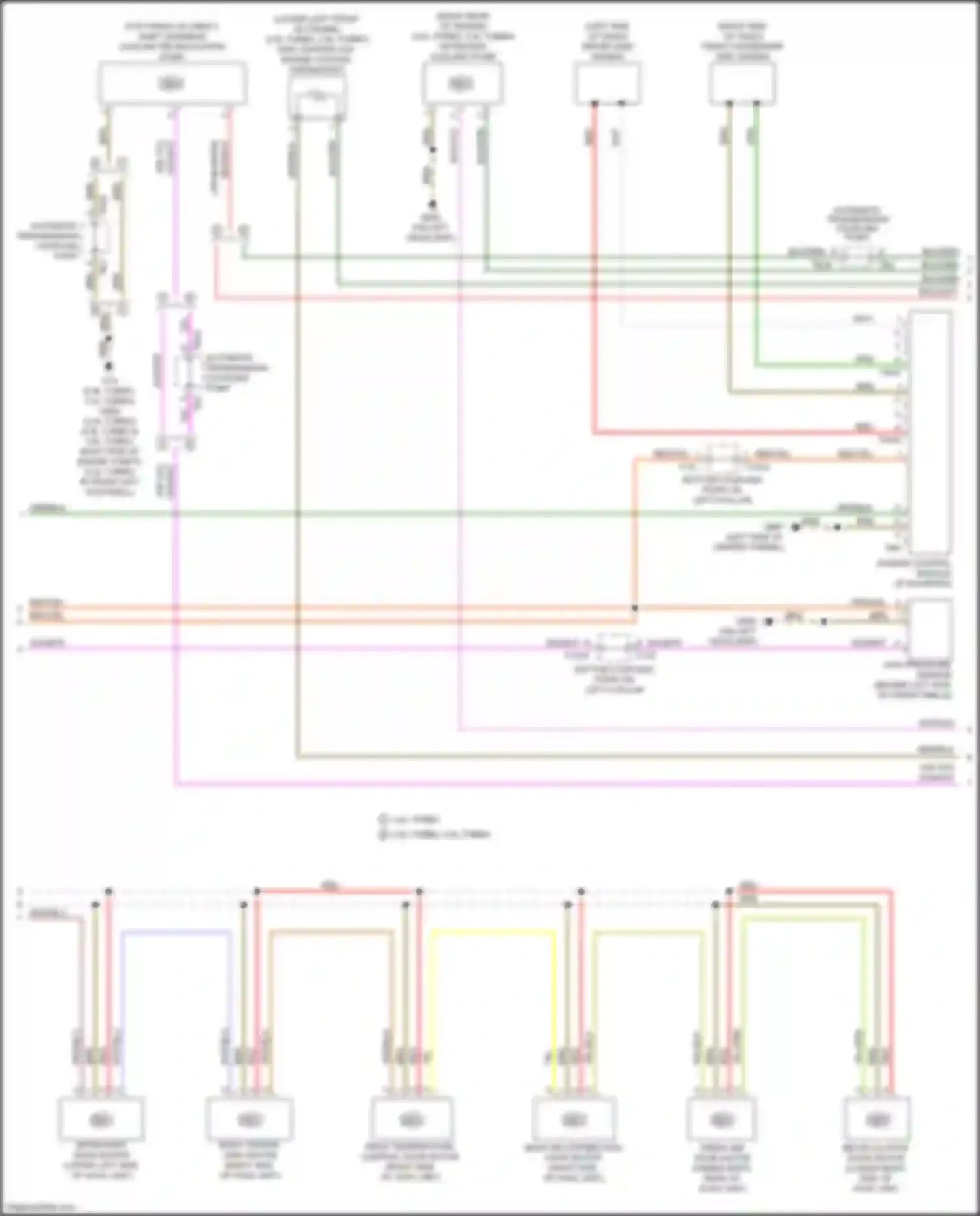 Wiring diagram right temperature control door motor for Audi A6 C8 (2018-2023) (1 of 3)