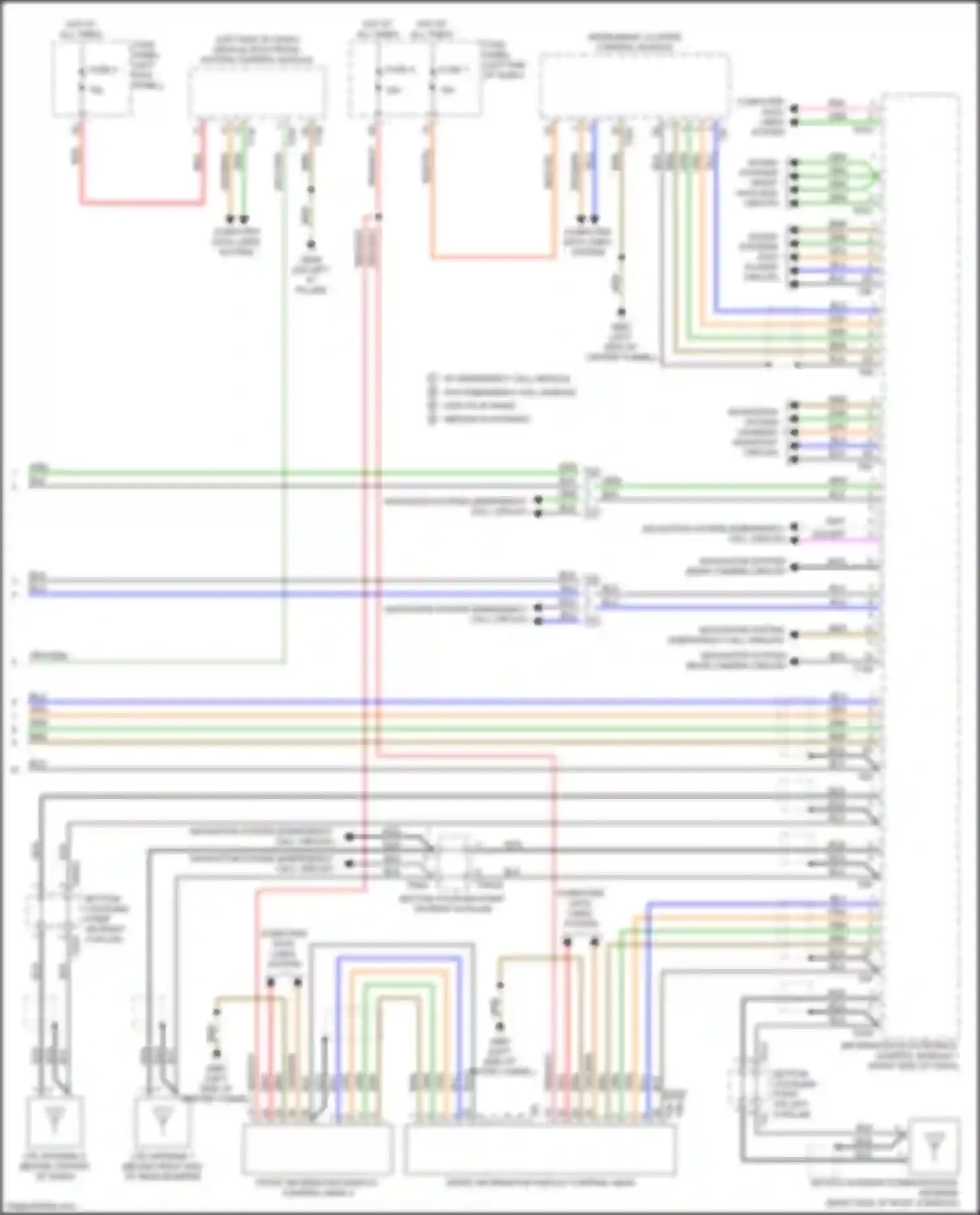Wiring diagram w/ emergency call module for Audi A6 C8 (2018-2023) (4 of 10)