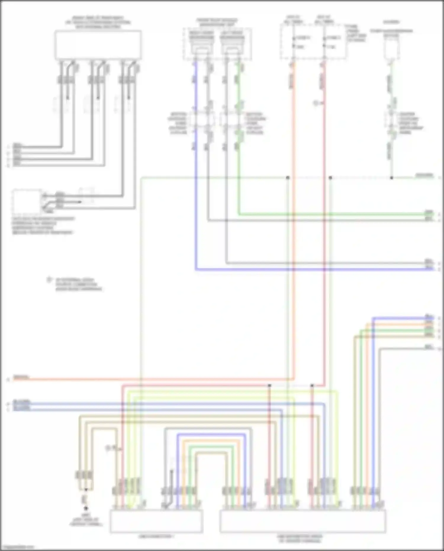 Wiring diagram w/ external audio source connection for Audi A6 C8 (2018-2023) (3 of 7)