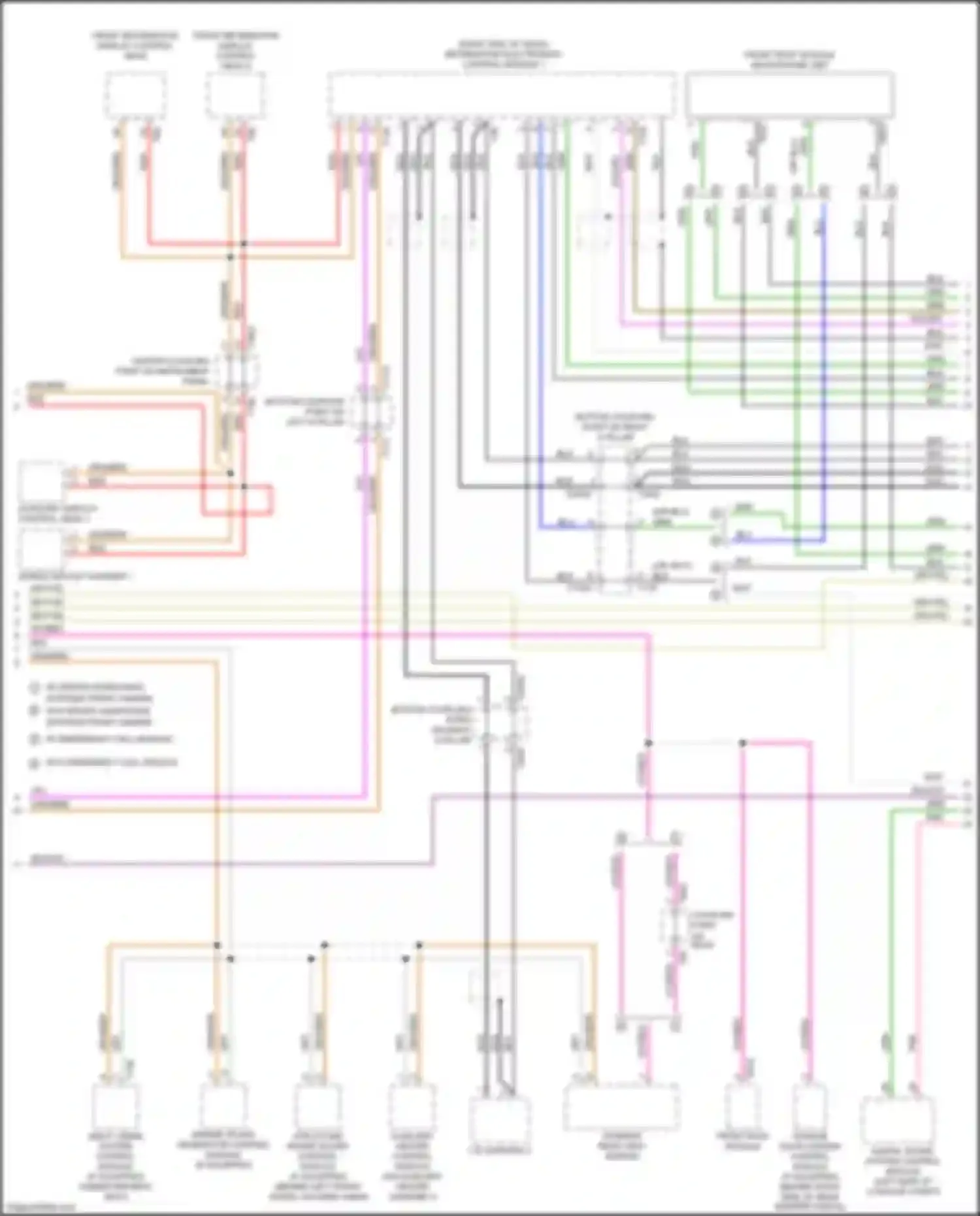 Wiring diagram w/o emergency call module for Audi A6 C8 (2018-2023) (1 of 8)