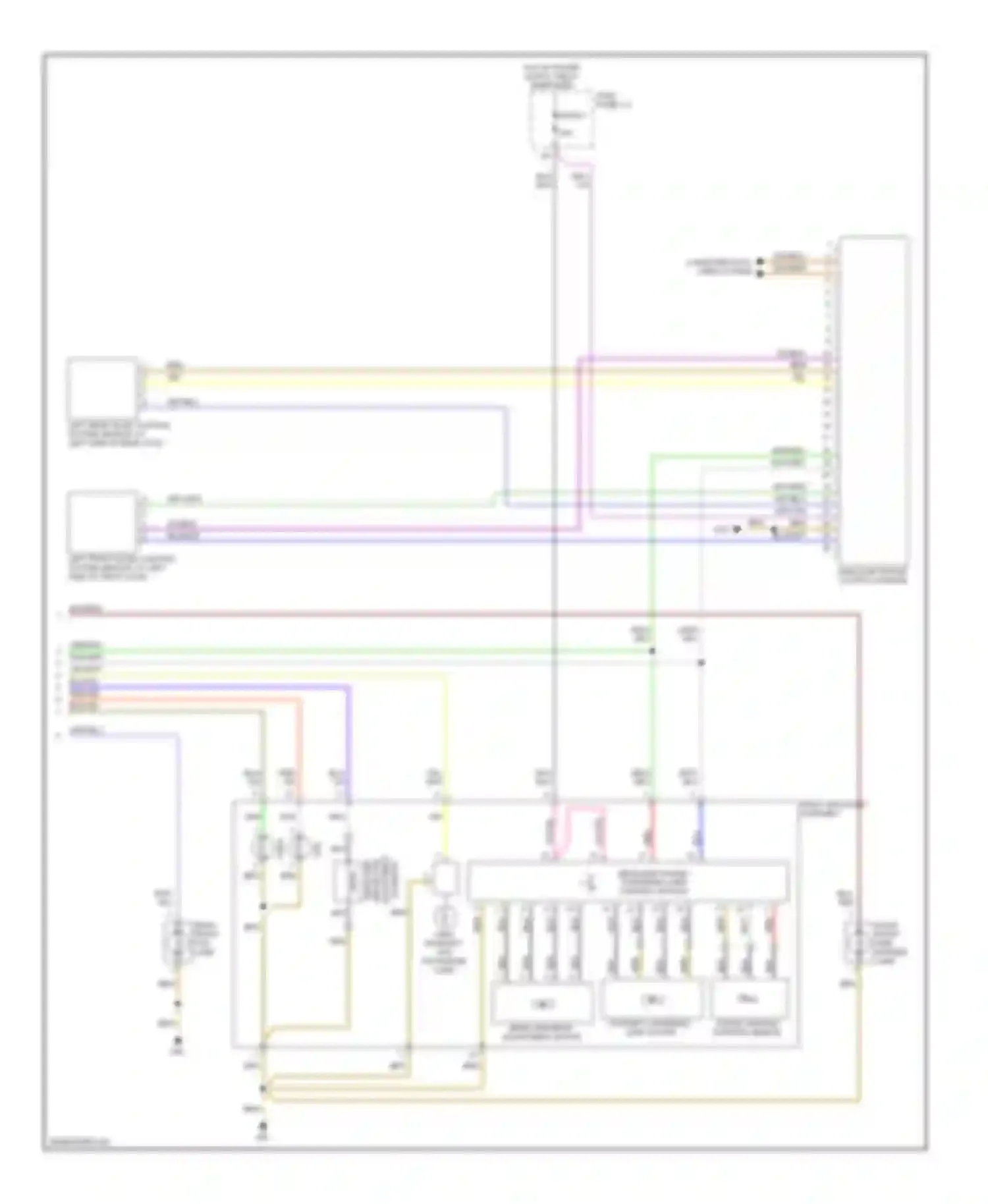 A6 Audi С6 (2004-2008): Headlights circuit, with bi-xenon & adaptive headlights (2 of 2)