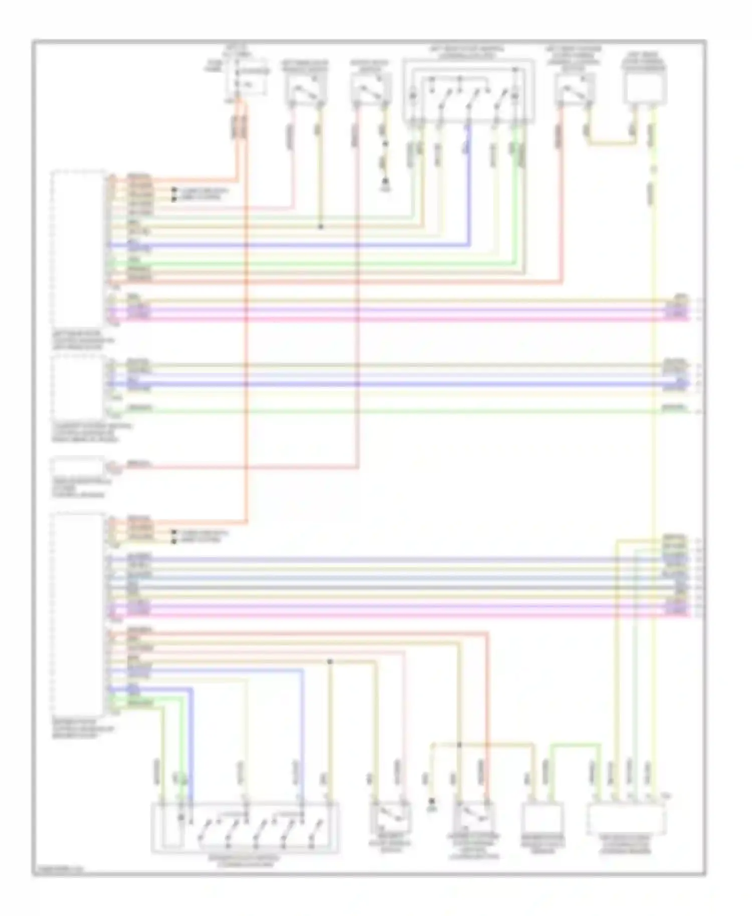 A6 Audi С6 (2004-2008): Power door locks circuit (1 of 3)