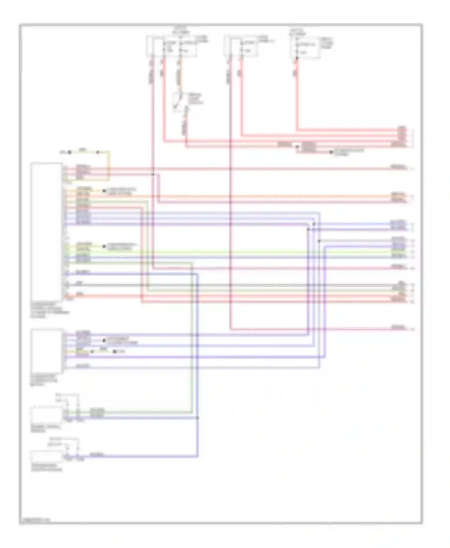 Wiring diagram access/start authorization button for Audi A6 С6 (2004-2008) (1 of 2)