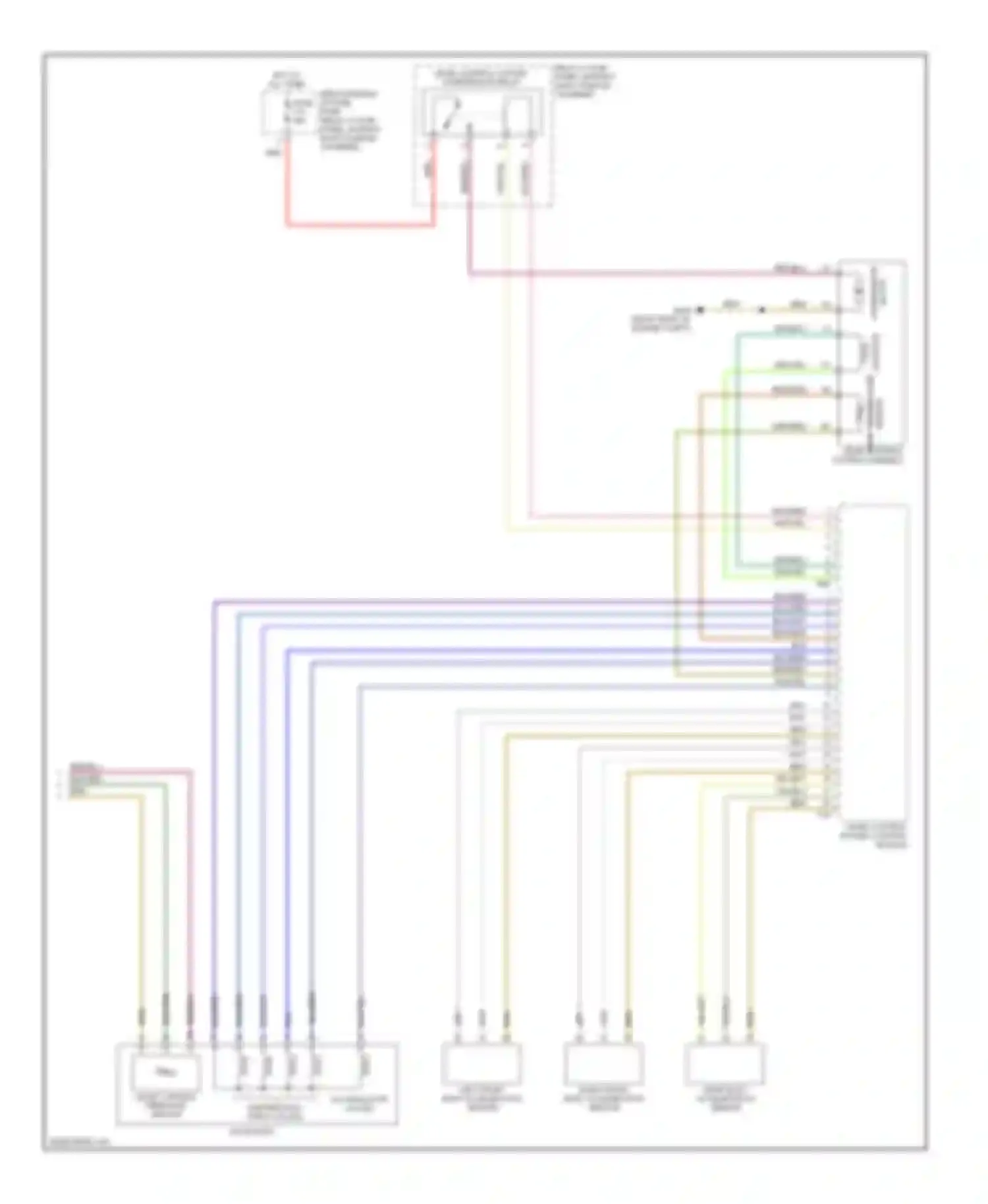 Wiring diagram pump temperature sensor for Audi A6 С6 (2004-2008)