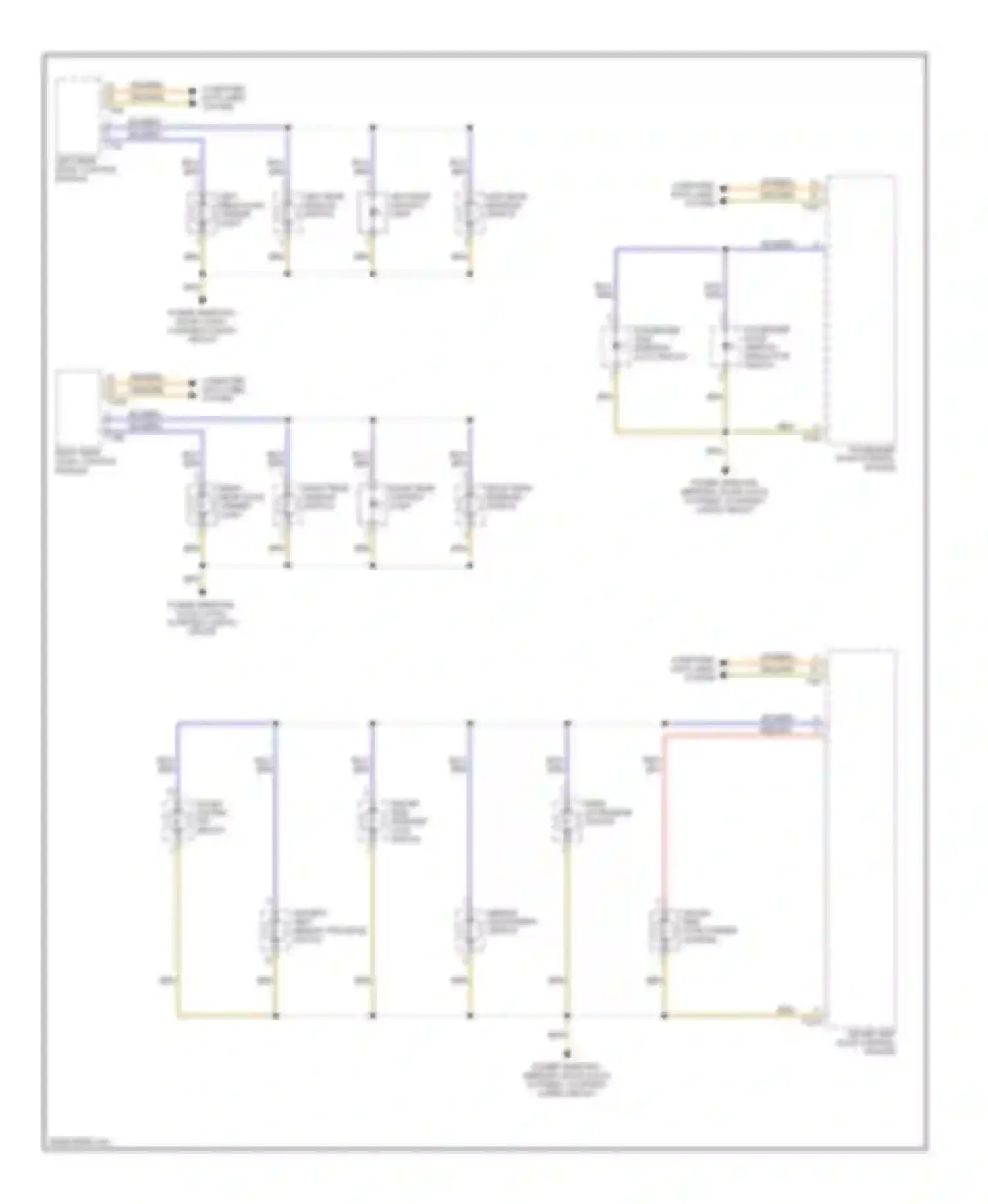 Wiring diagram passenger door control module for Audi A6 С6 (2004-2008)