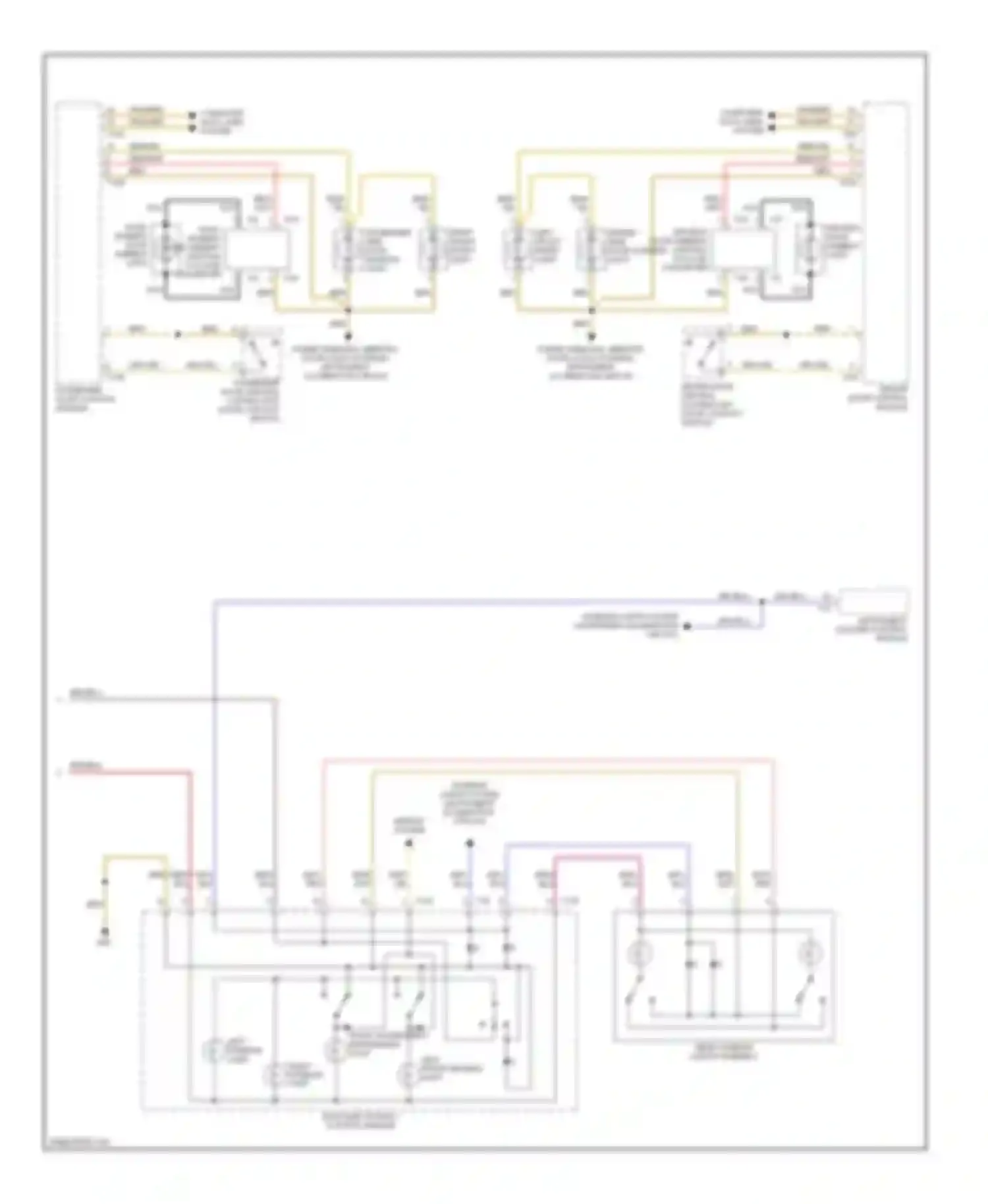 Wiring diagram passenger door control module for Audi A6 С6 (2004-2008)