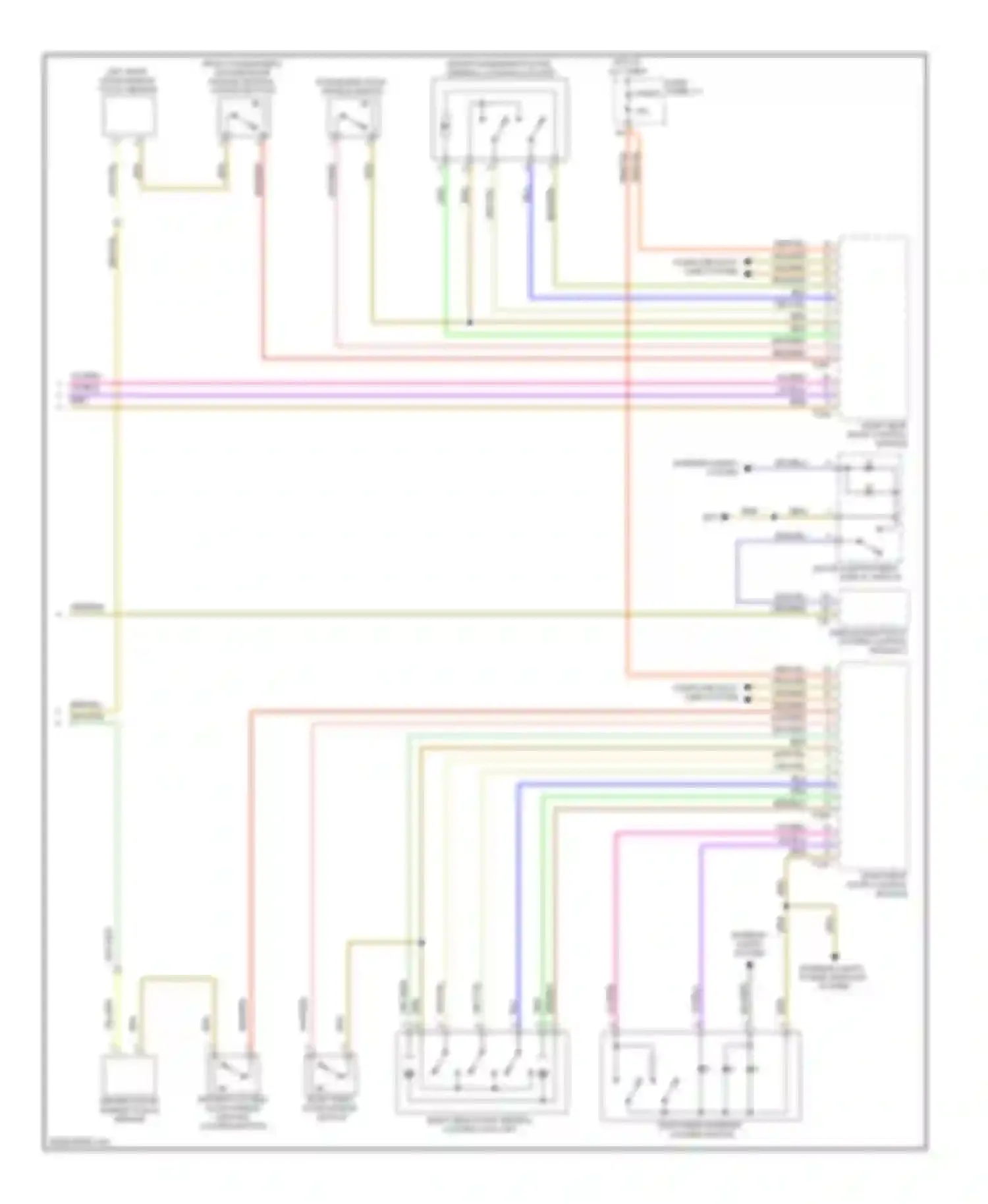 Wiring diagram driver's door handle touch sensor for Audi A6 С6 (2004-2008) (2 of 4)