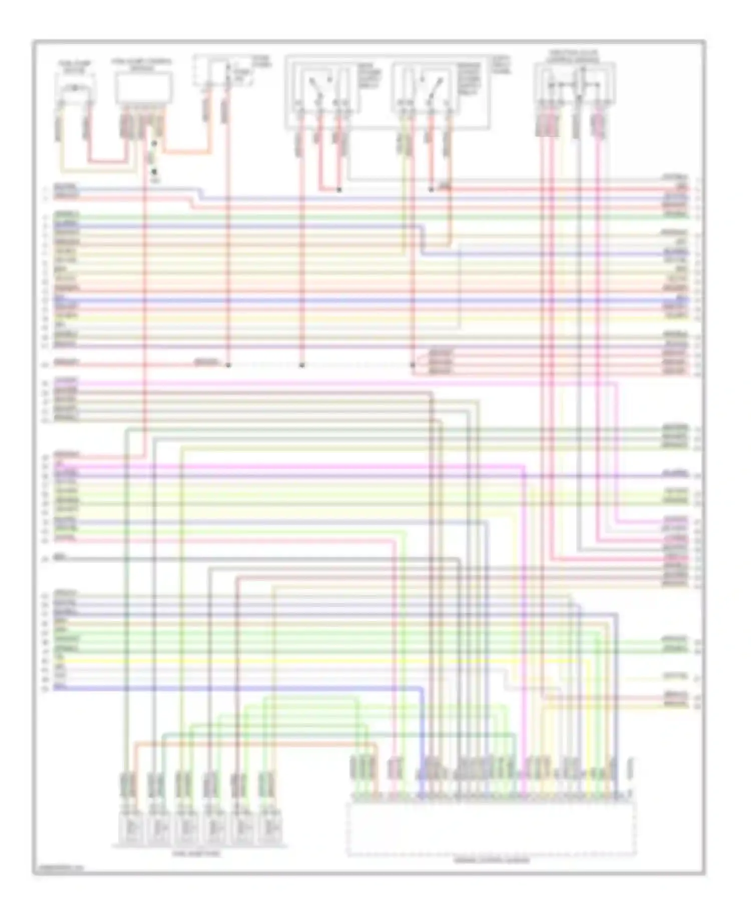 Wiring diagram e-box relay panel for Audi A6 С6 (2004-2008) (1 of 1)