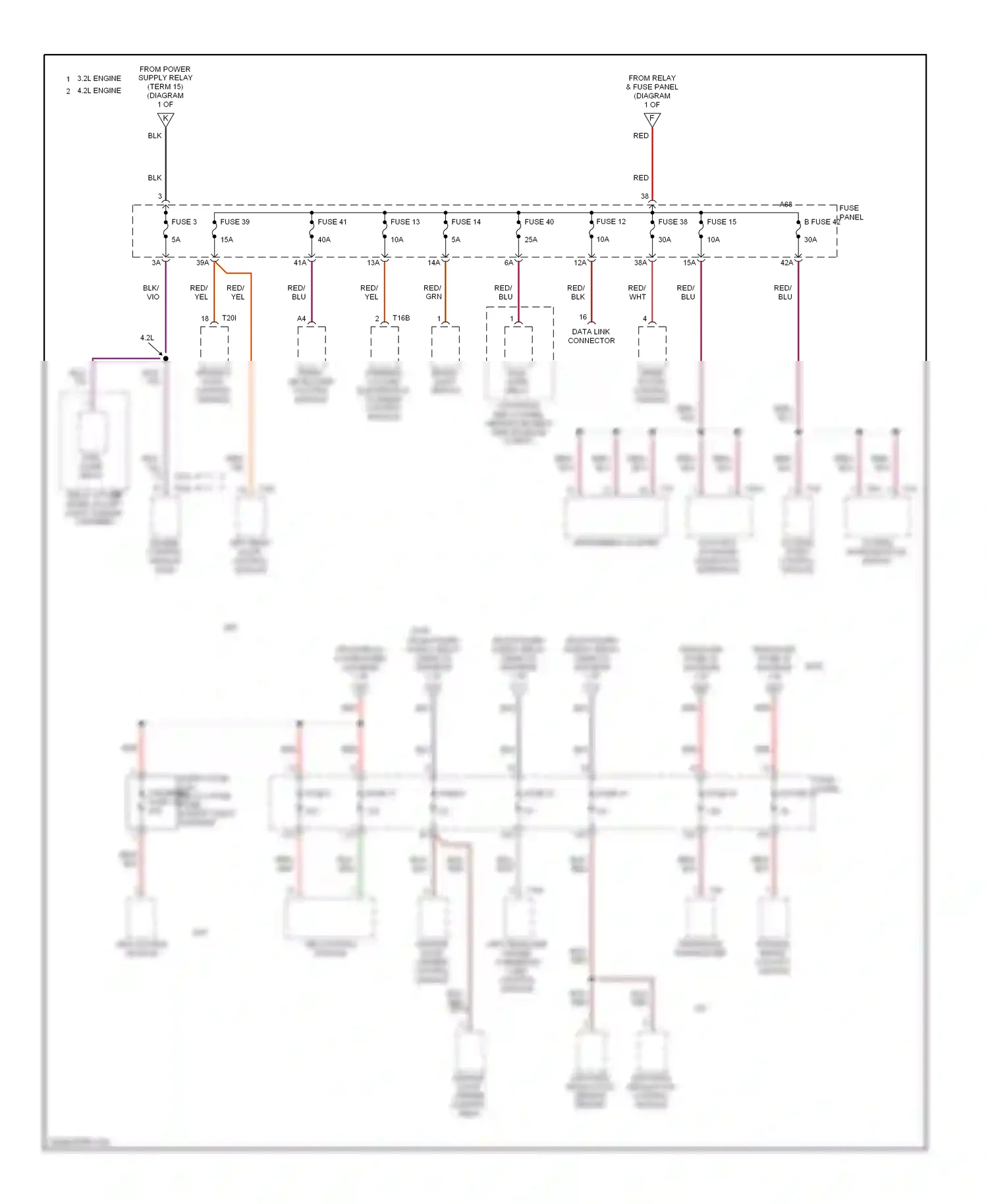 Audi A6 С6 (2004-2008) engine control module (ecm) wiring diagram  (1 of 3)