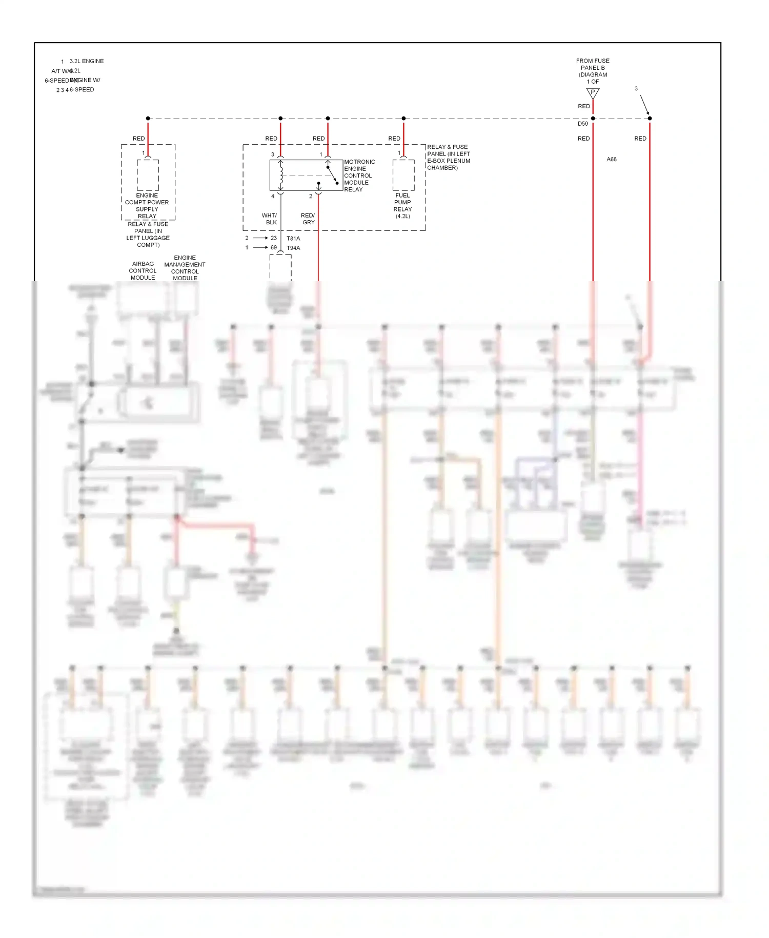 Audi A6 С6 (2004-2008) engine control module (ecm) wiring diagram  (2 of 3)