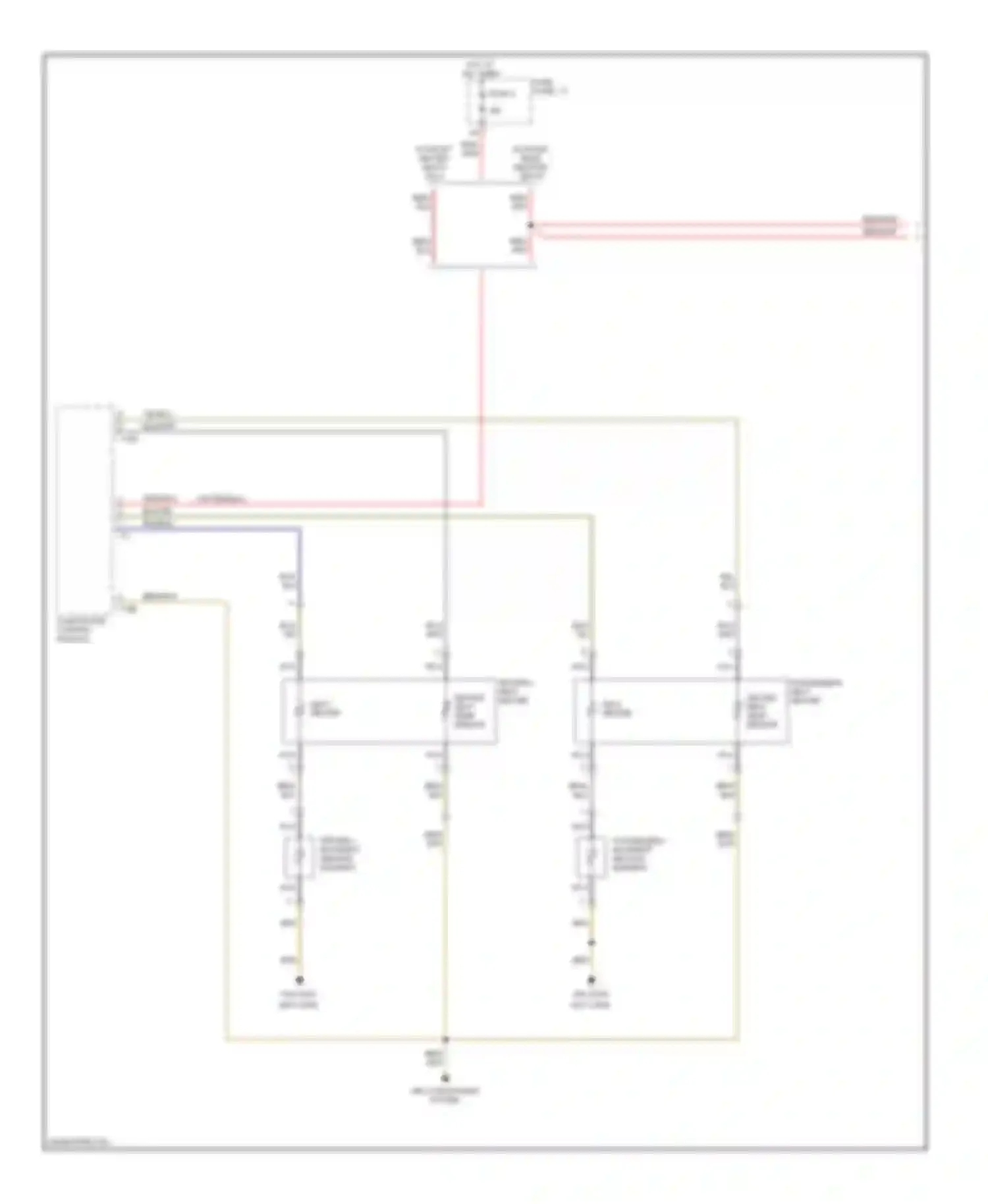 Wiring diagram driver's backrest heating element for Audi A6 С6 (2004-2008)