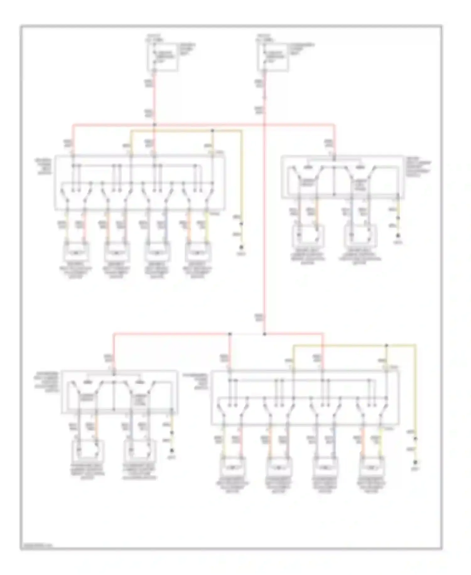 Wiring diagram passenger's power seat switch for Audi A6 С6 (2004-2008)