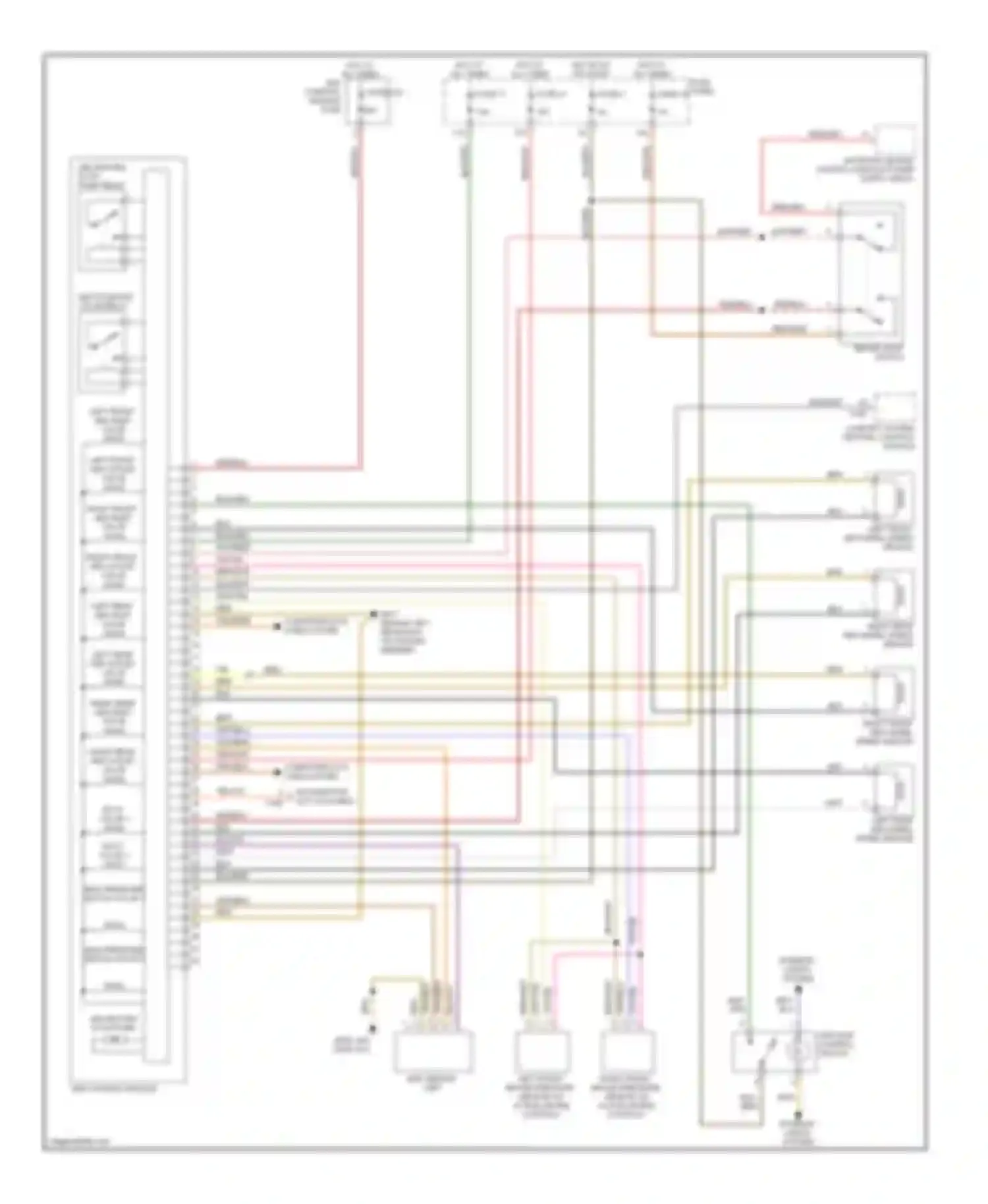 Wiring diagram front information display control head for Audi A6 С6 (2004-2008)