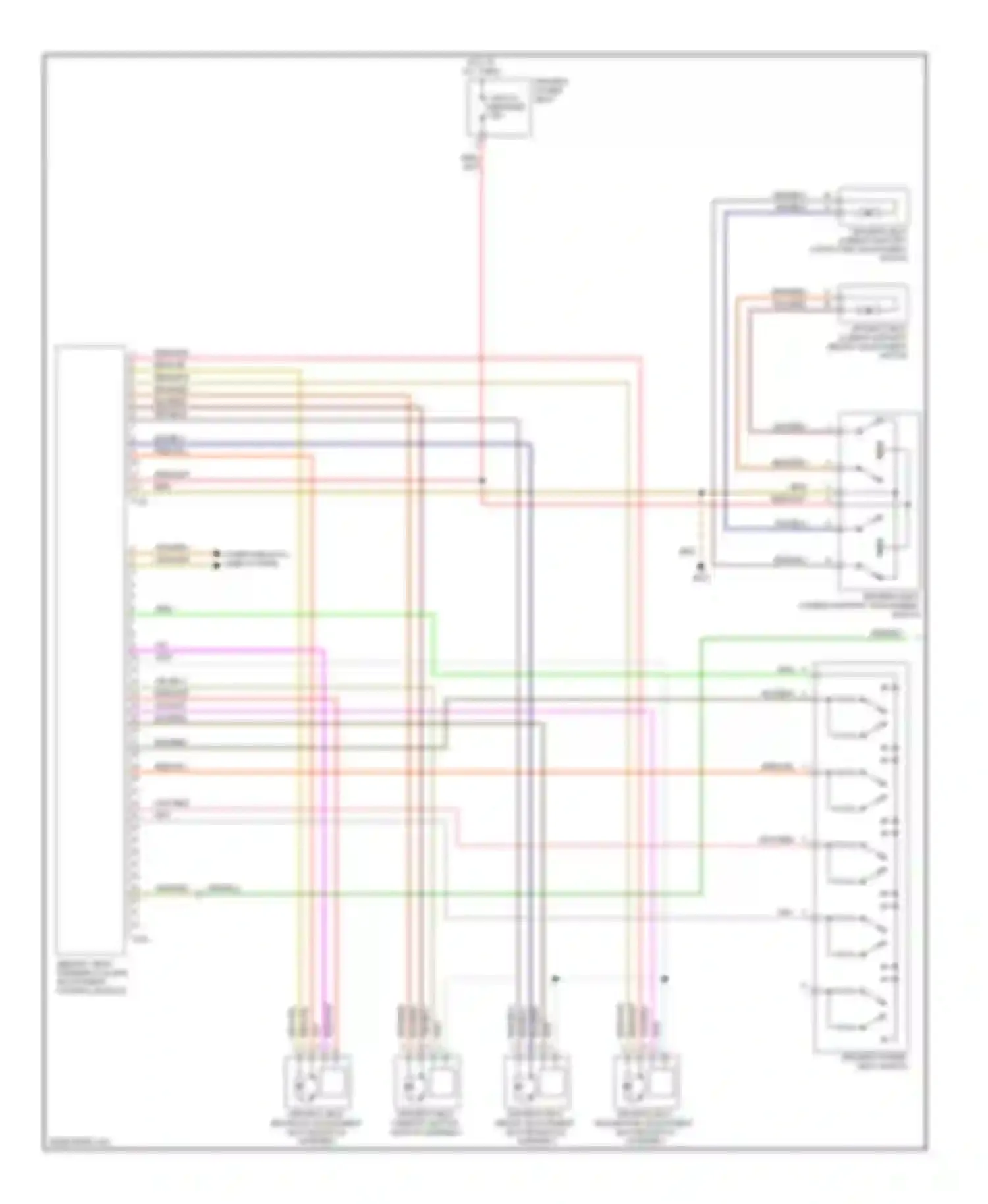 Wiring diagram left front midrange speaker for Audi A6 С6 (2004-2008)