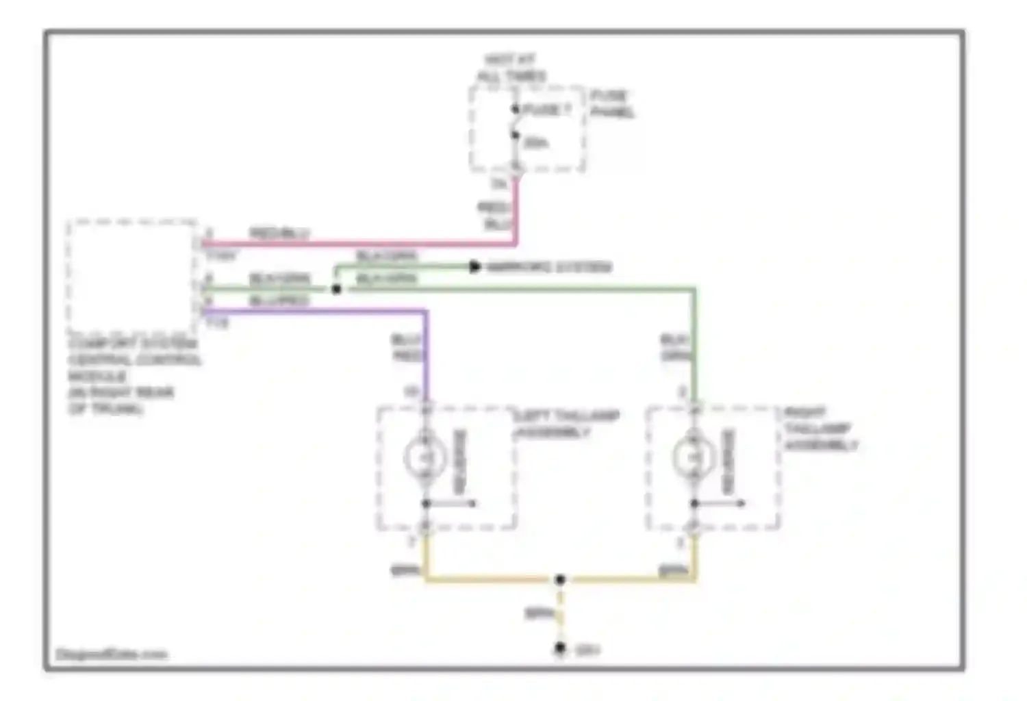 Wiring diagram mirrors system for Audi A6 С6 (2004-2008)