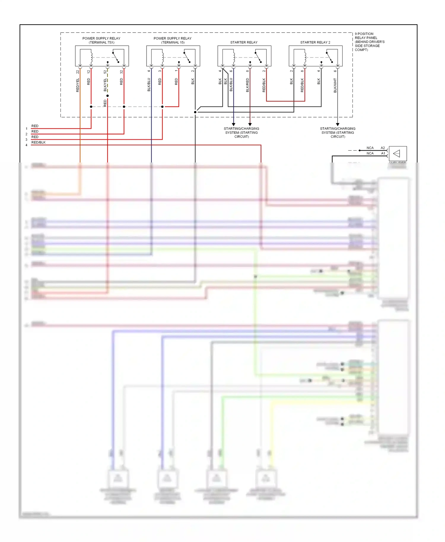 Audi A6 С6 (2004-2008) keyless access authorization antenna reader (above glove box) wiring diagram  (1 of 1)