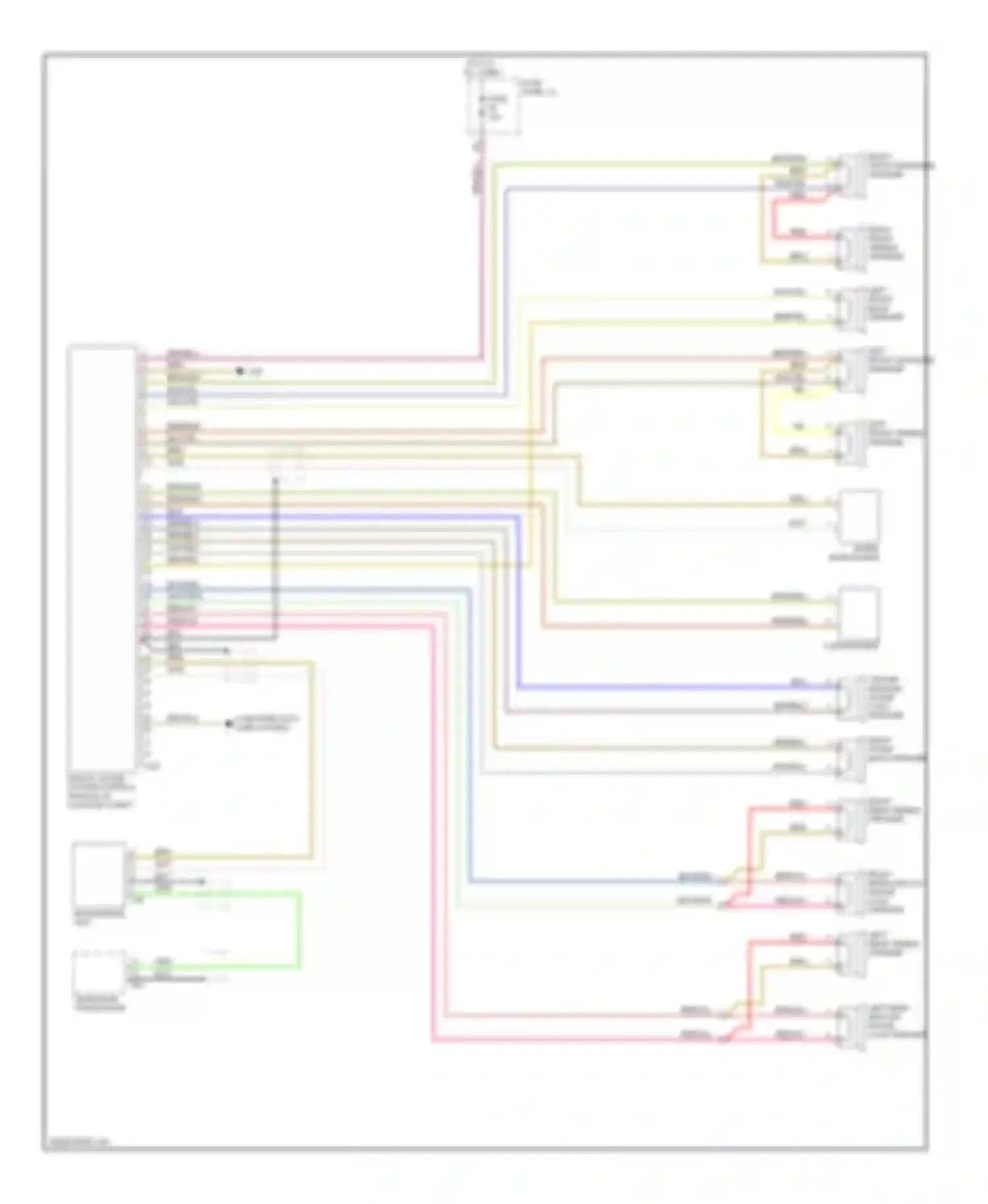 Wiring diagram left rear treble speaker for Audi A6 С6 (2004-2008) (3 of 3)