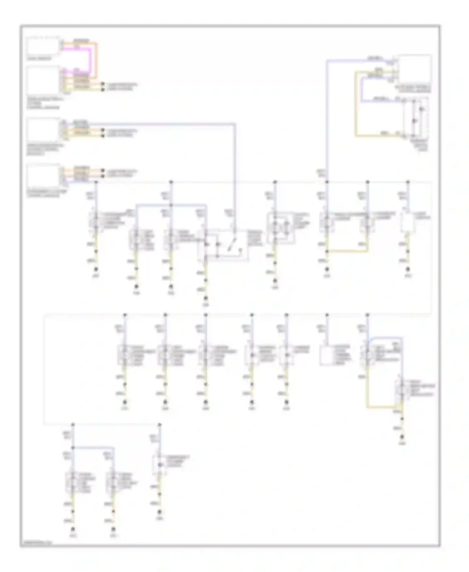 Wiring diagram rear window shade switch for Audi A6 С6 (2004-2008)