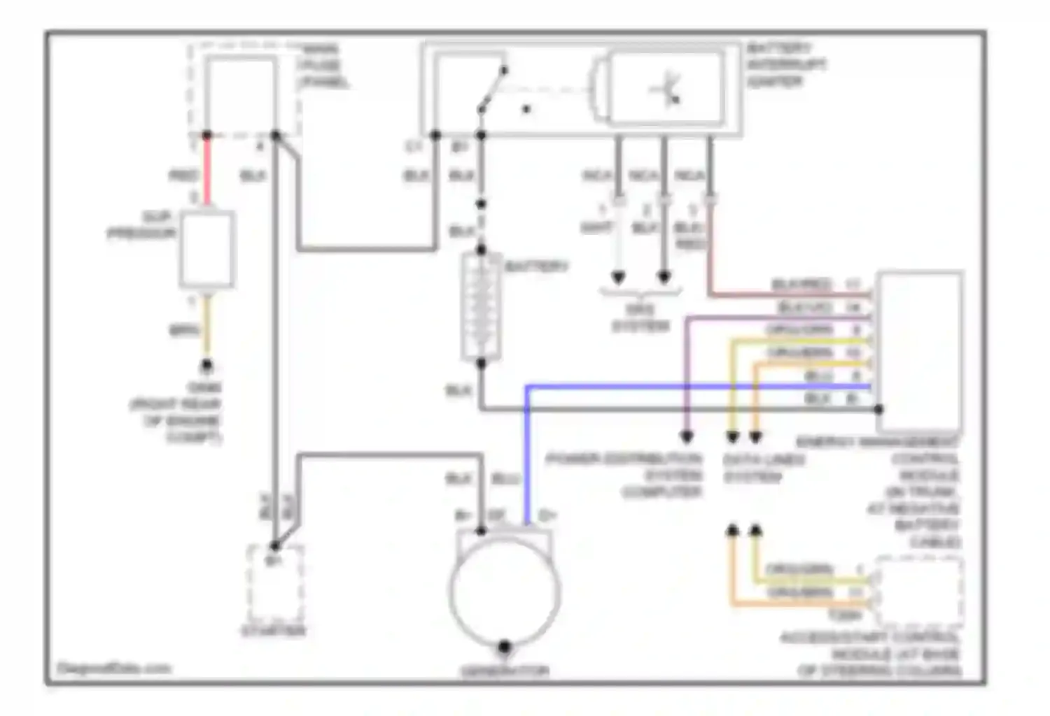 Wiring diagram power distribution system computer data lines system for Audi A6 С6 (2004-2008) (1 of 1)