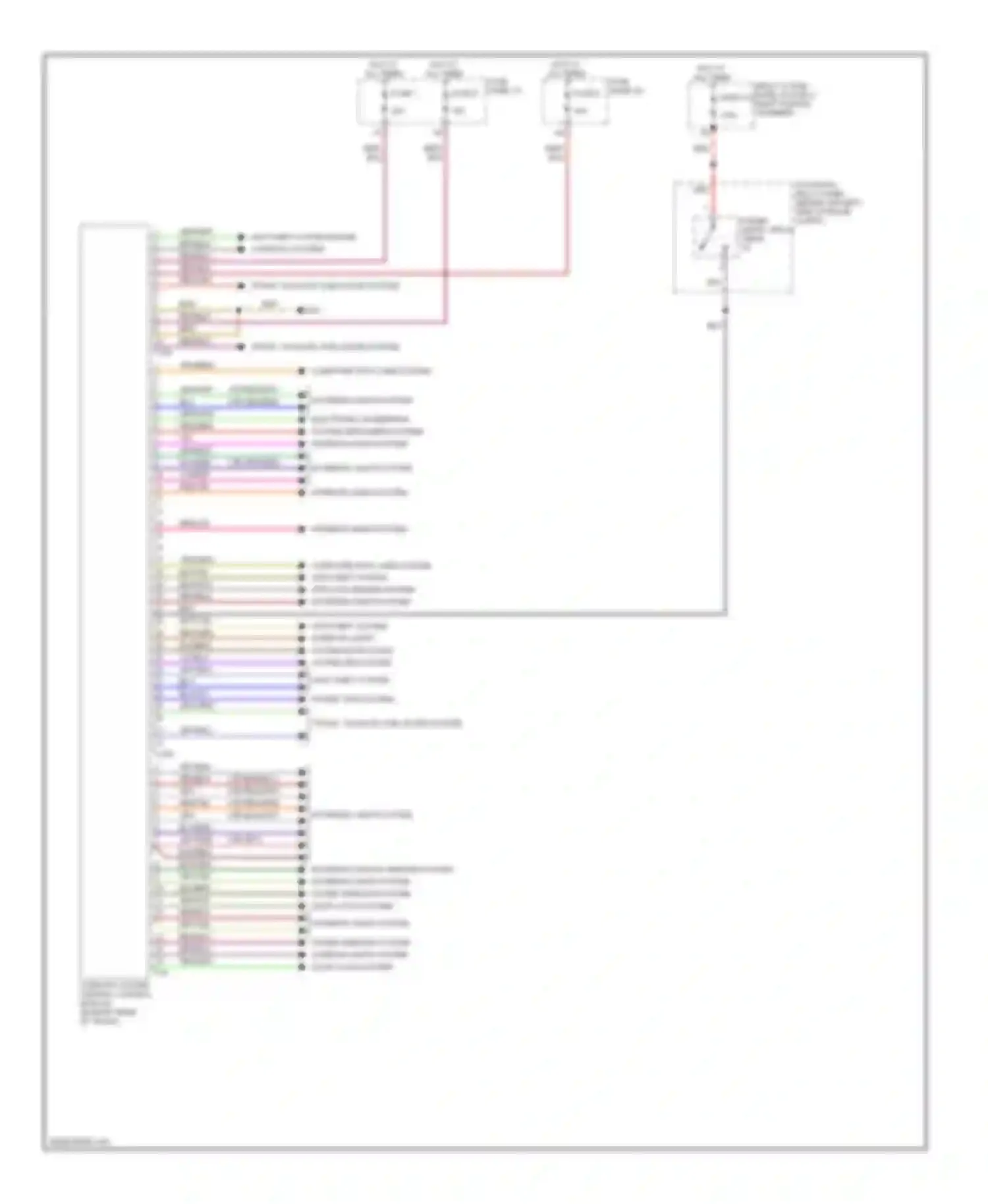 Wiring diagram power tops system for Audi A6 С6 (2004-2008) (1 of 2)