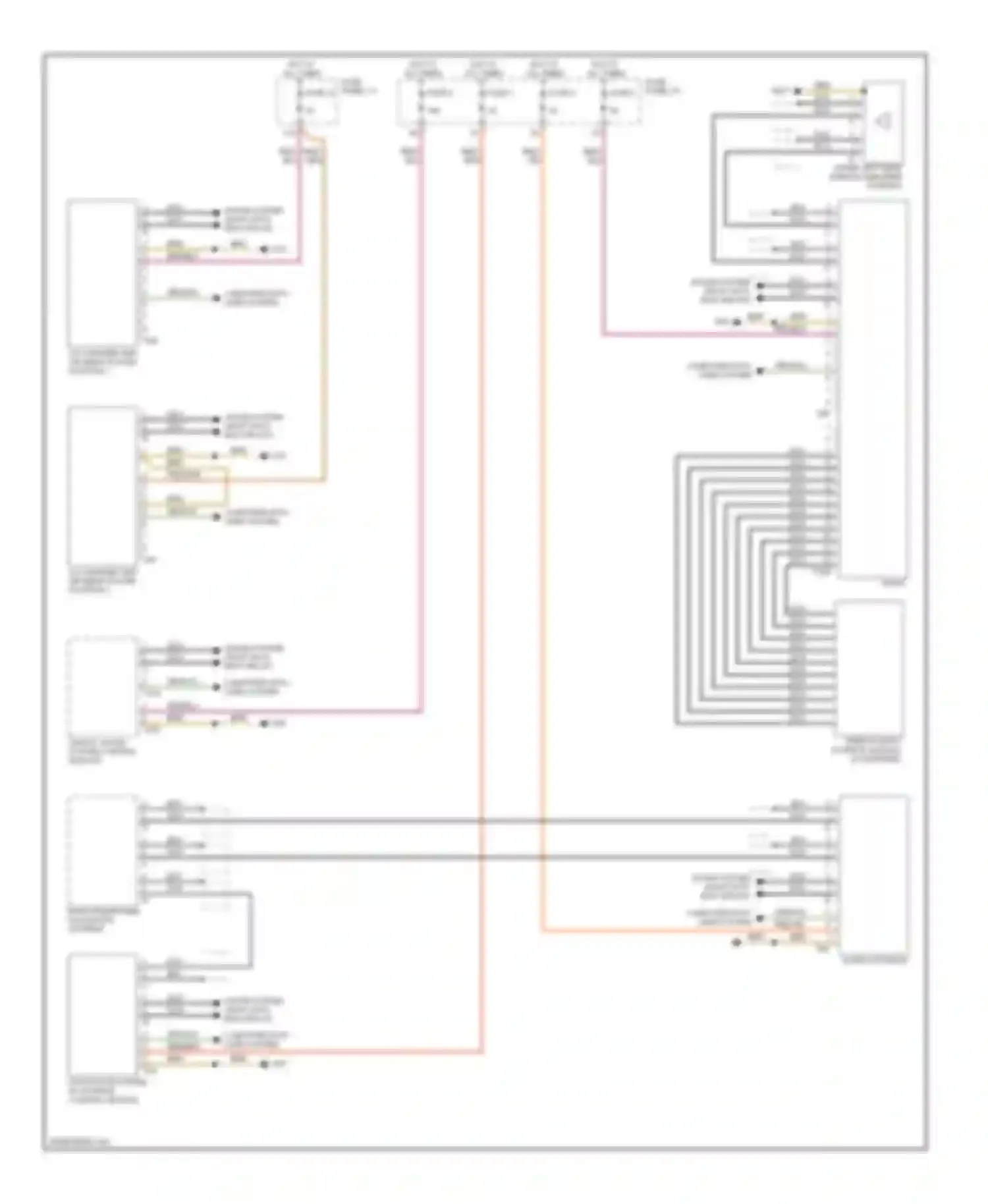 Wiring diagram radio/telephone/ navigation antenna for Audi A6 С6 (2004-2008) (1 of 2)