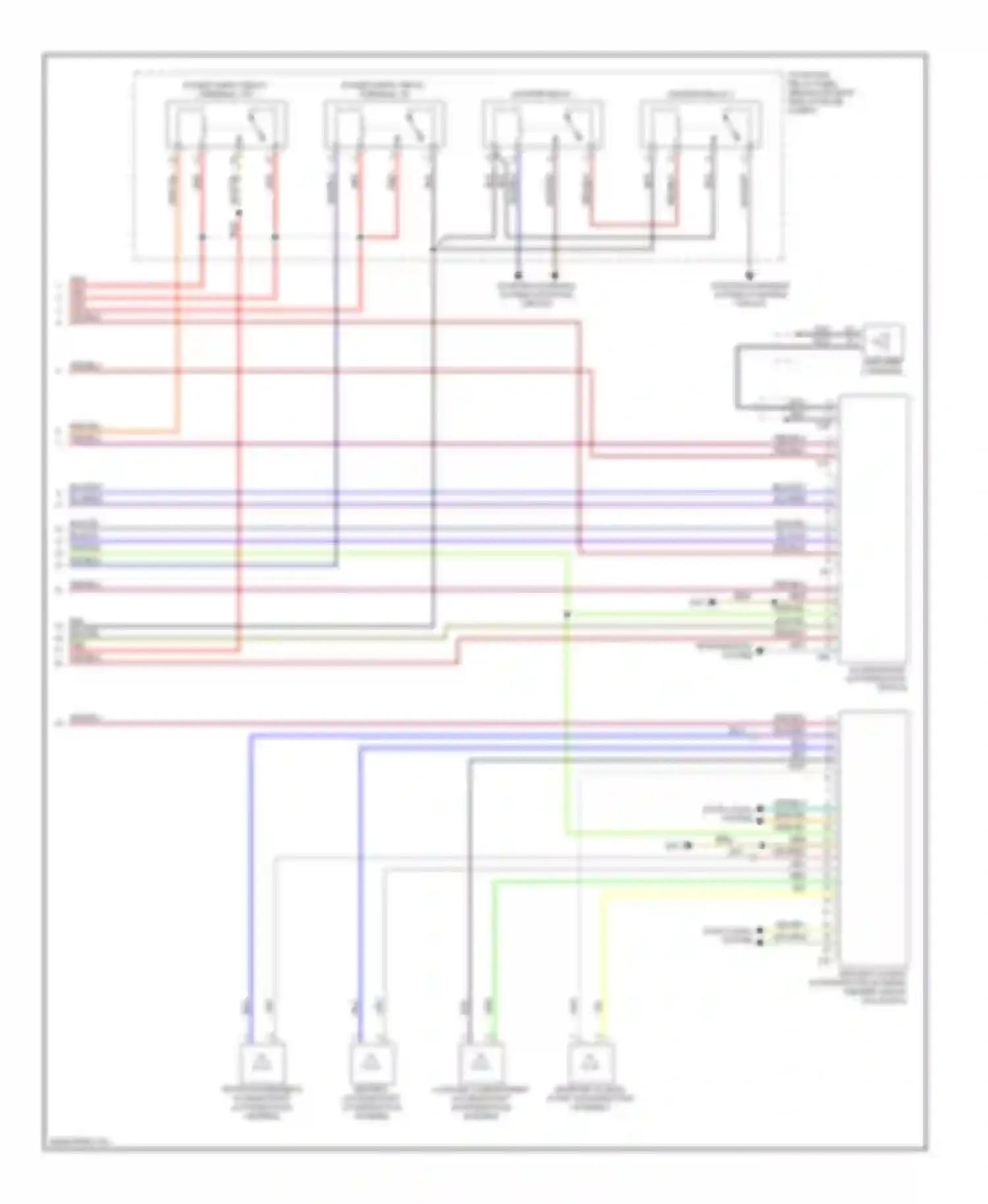 Wiring diagram access/start authorization switch for Audi A6 С6 (2004-2008)