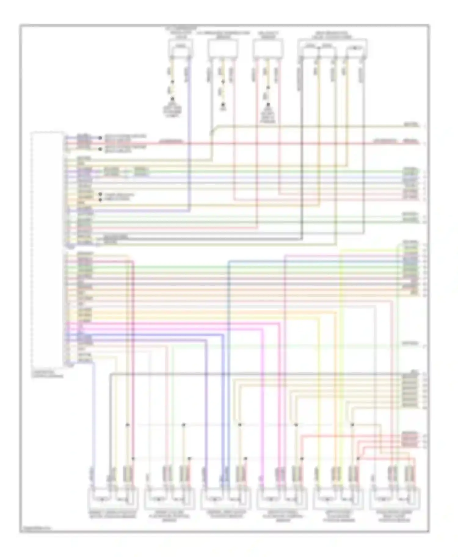 Wiring diagram right footwell flap motor, position sensor for Audi A6 С6 (2004-2008) (1 of 1)