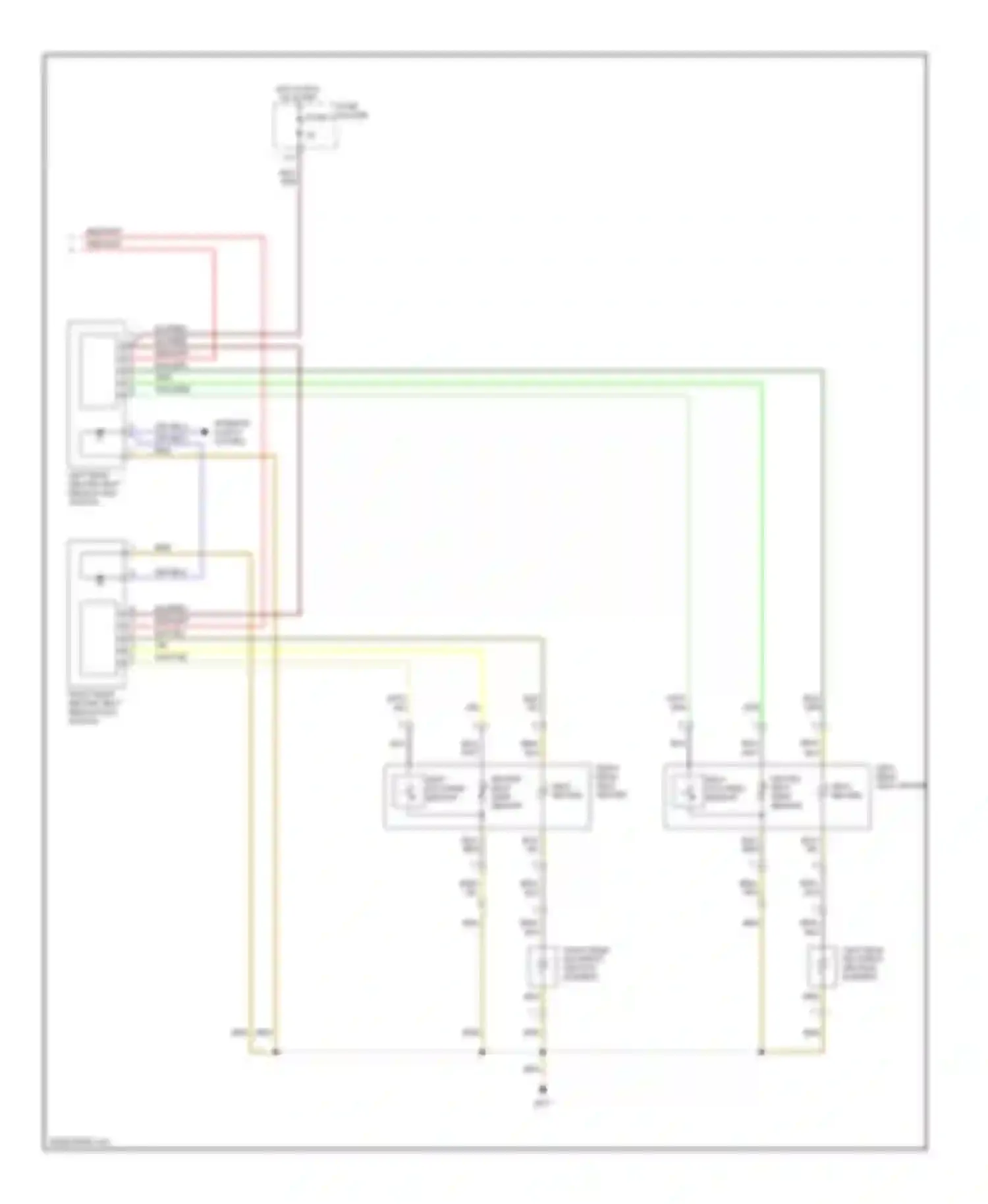 Wiring diagram right rear heated seat regulating switch for Audi A6 С6 (2004-2008) (1 of 1)