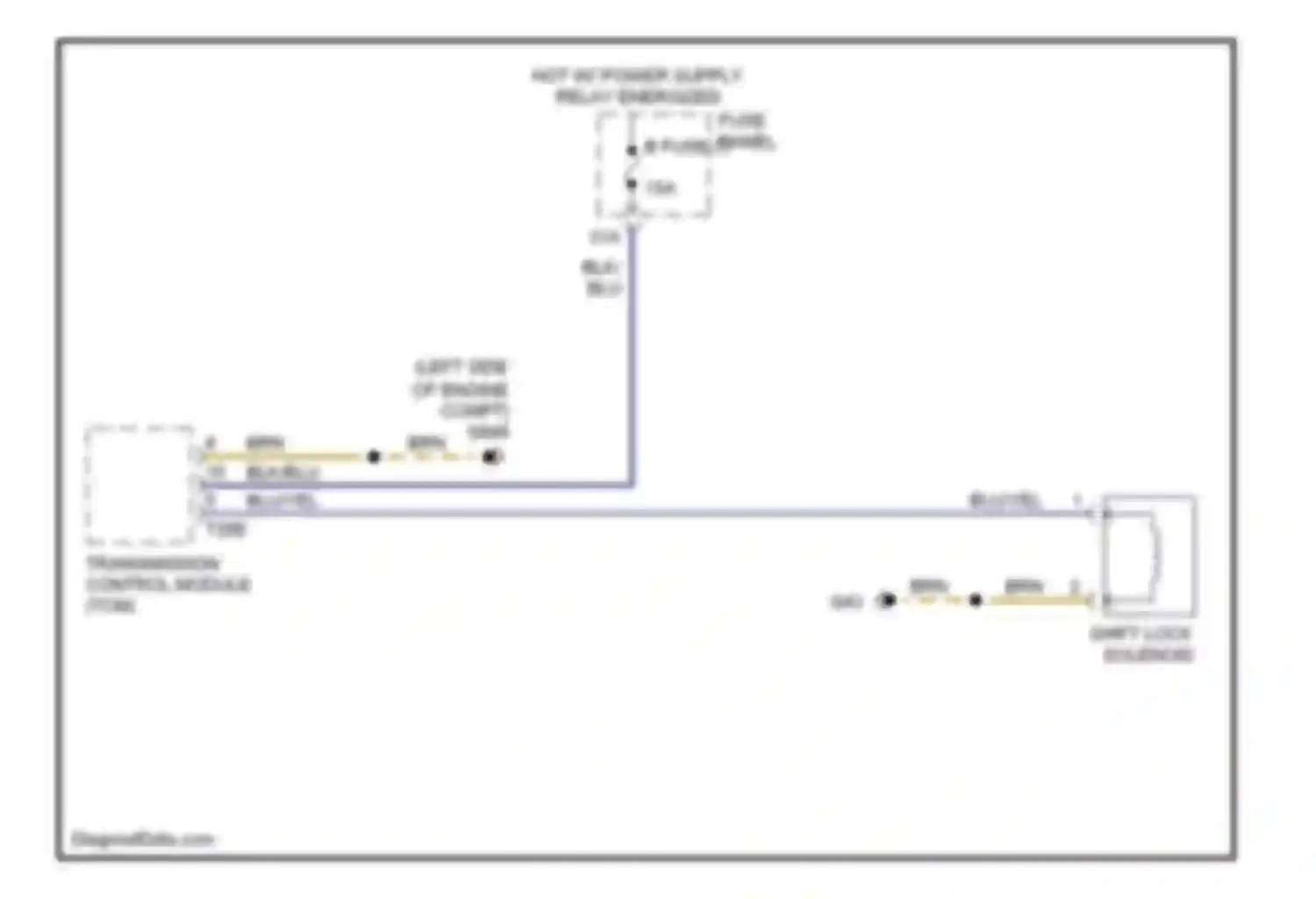 Wiring diagram shift lock solenoid for Audi A6 С6 (2004-2008) (3 of 4)