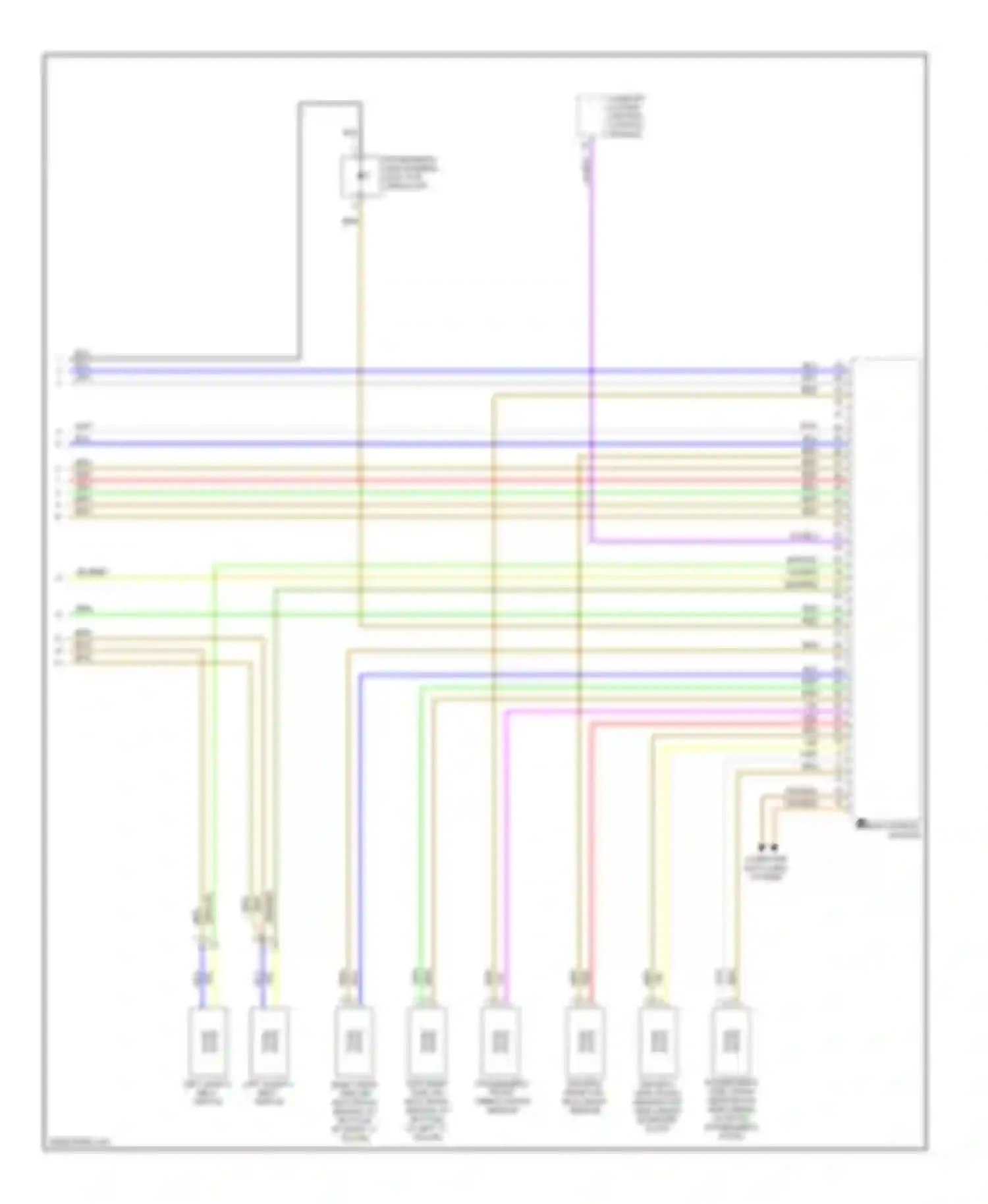 Wiring diagram passenger's front airbag crash sensor for Audi A6 С6 (2004-2008)