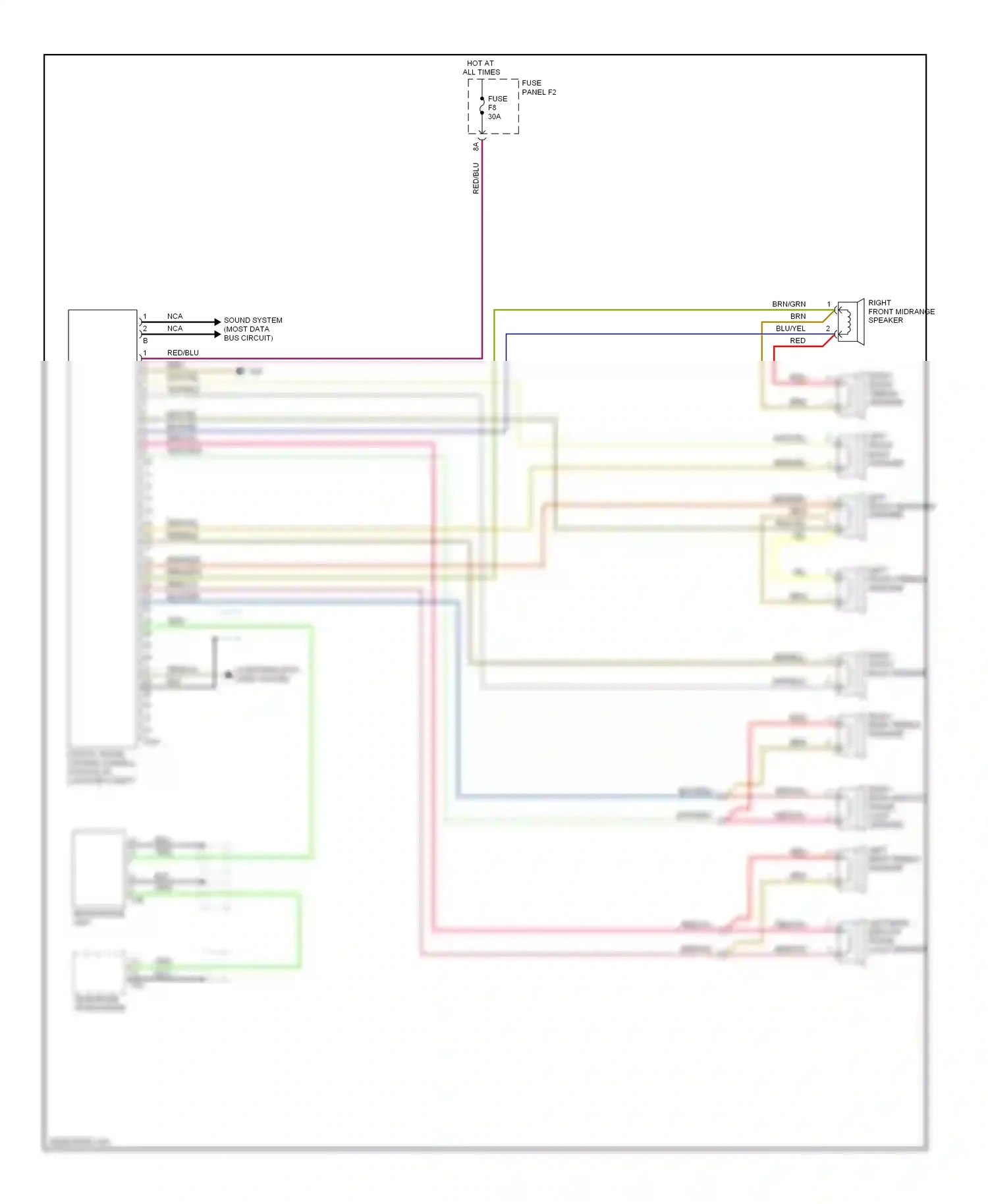 Audi A6 С6 (2004-2008) wht/grn wiring diagram  (12 of 14)