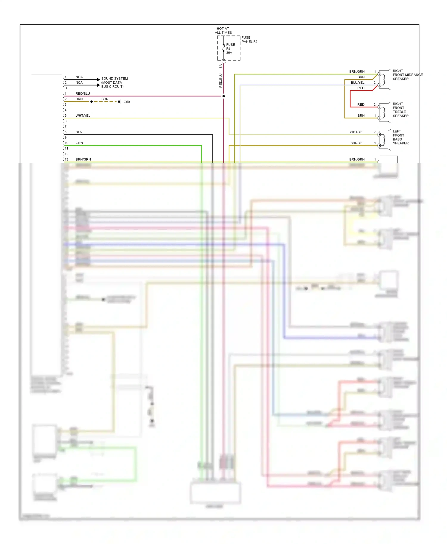 Audi A6 С6 (2004-2008) wht/grn wiring diagram  (13 of 14)