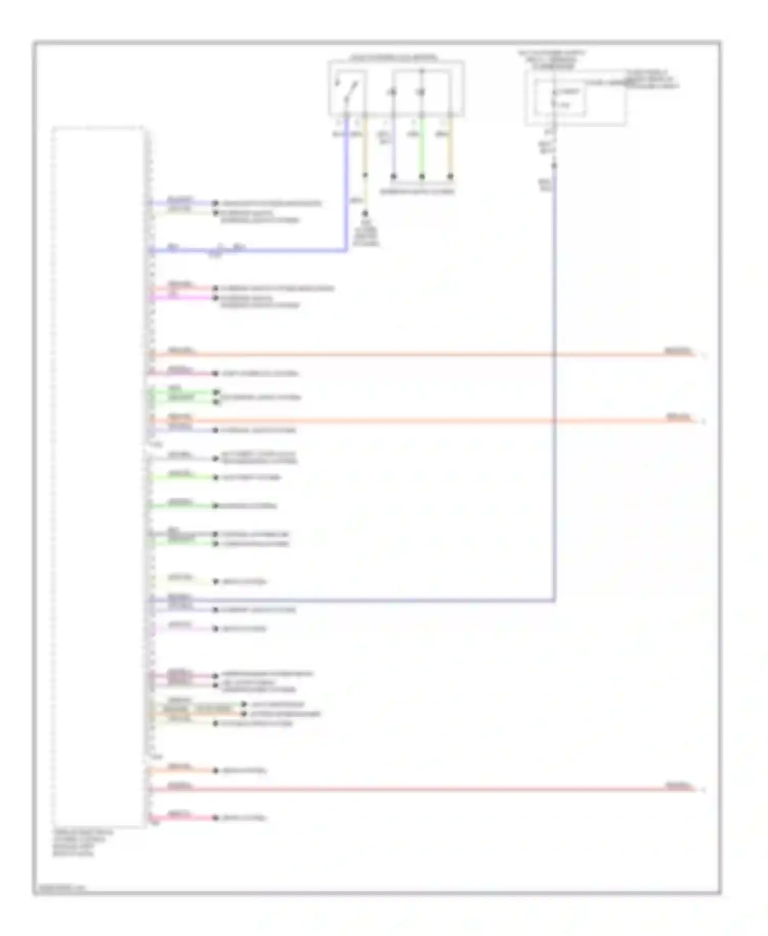 A7 Audi I (2010-2014): Vehicle electrical system control module circuit (1 of 2)