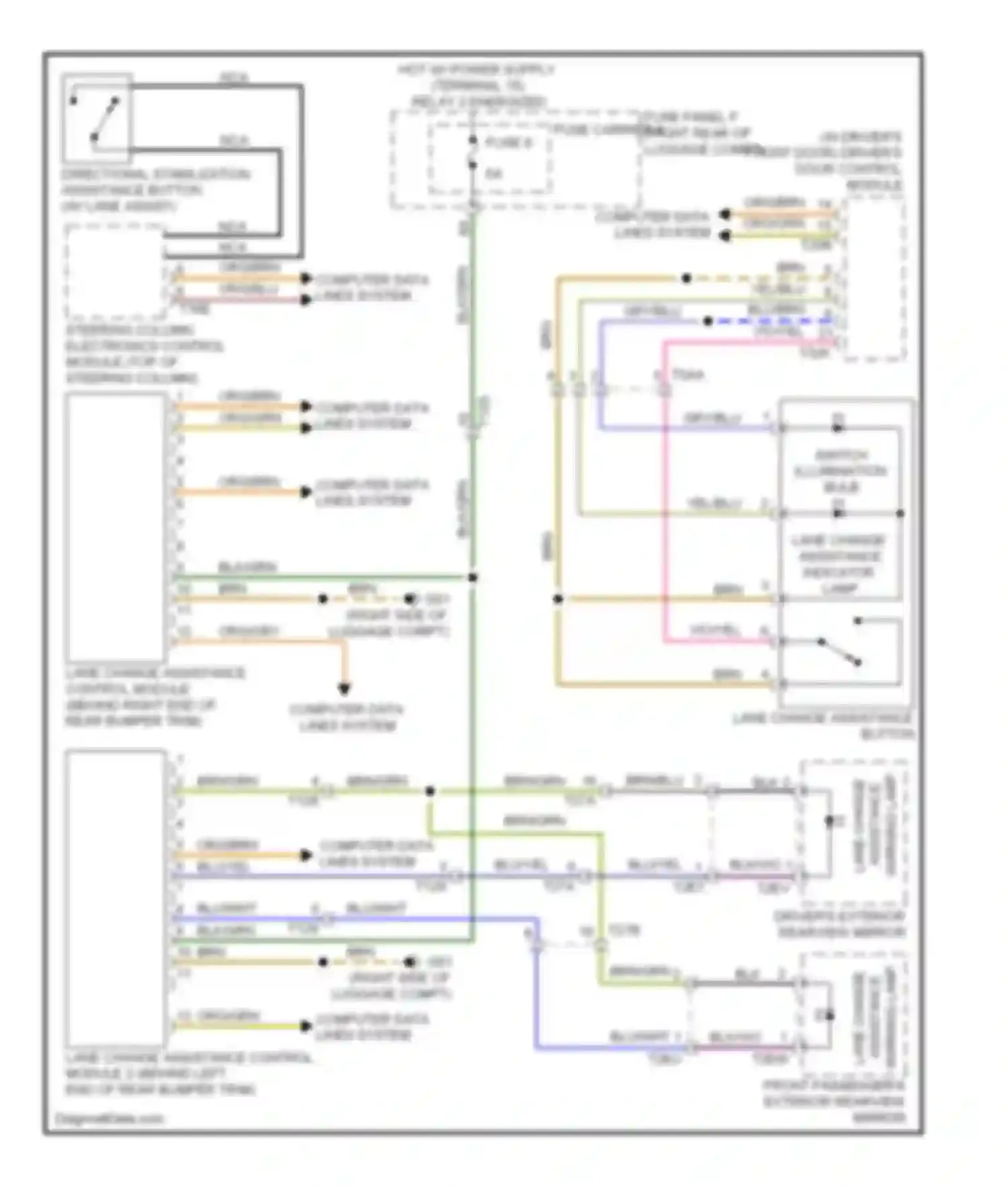 A7 Audi I (2010-2014): Lane change assistance circuit