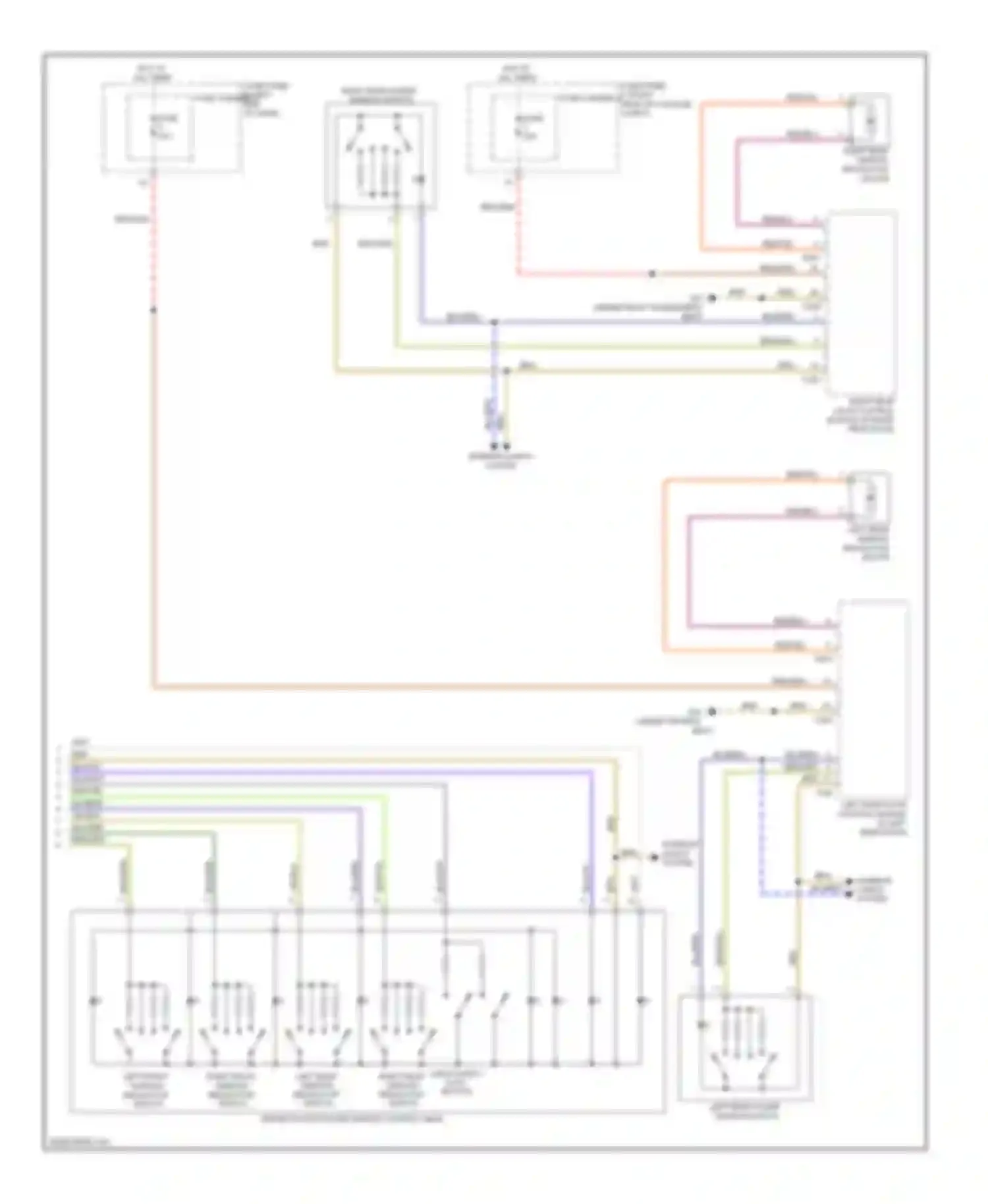 A7 Audi I (2010-2014): Power windows circuit (2 of 2)