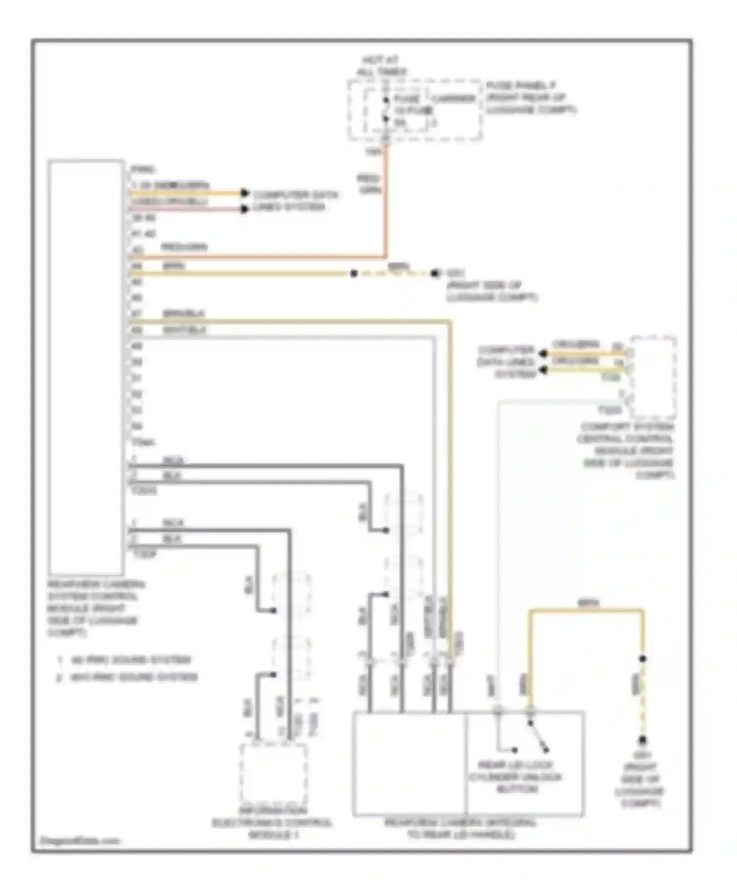 Wiring diagram computer data lines system for Audi A7 I (2010-2014) (59 of 119)