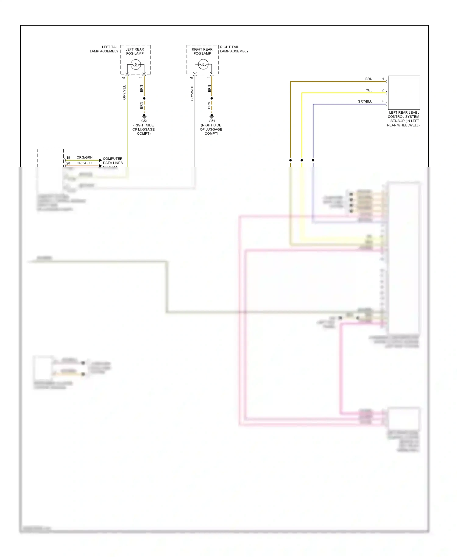 Audi A7 I (2010-2014) cornering lamp/headlamp range control module (left end of dash) wiring diagram  (1 of 1)