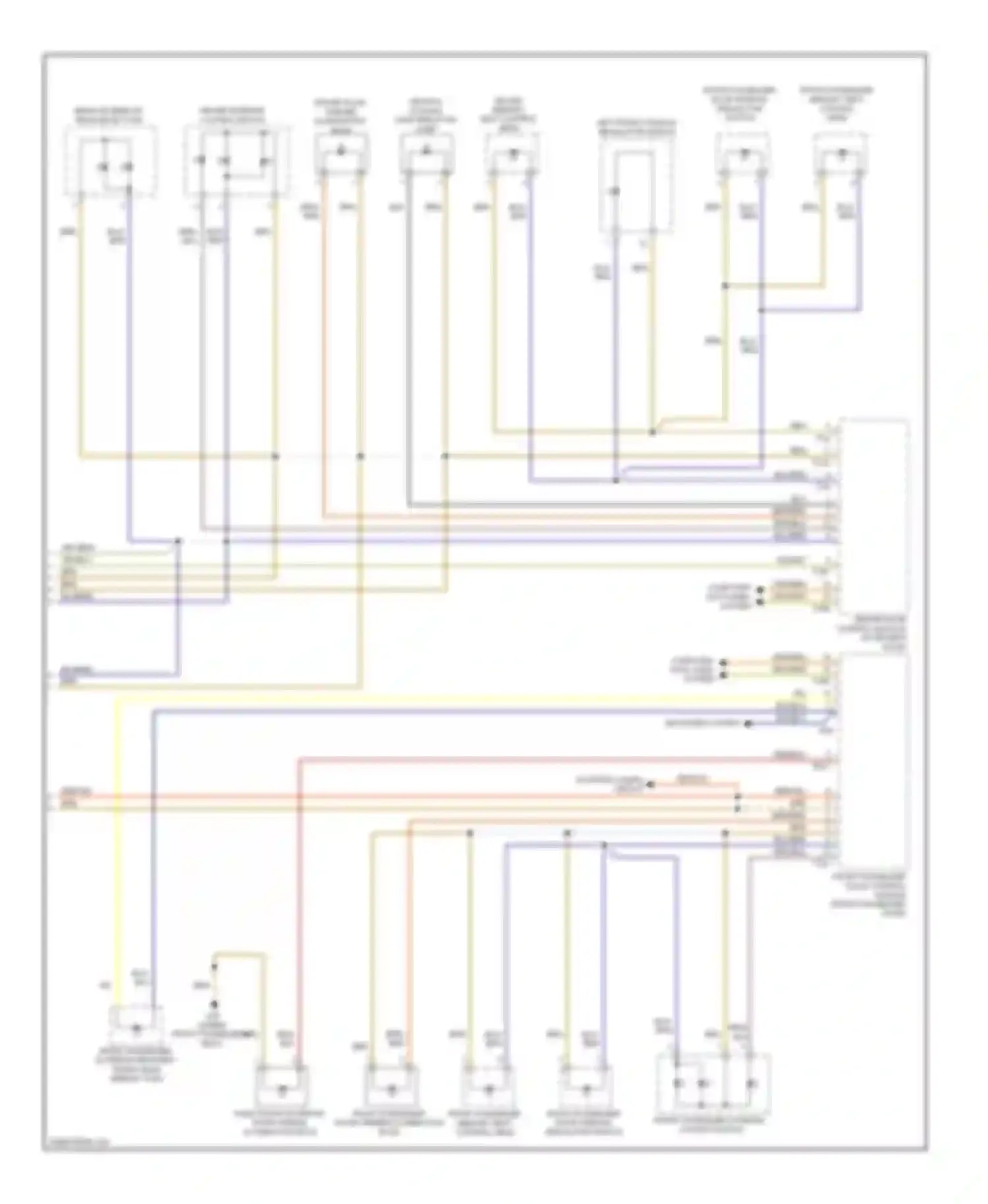Wiring diagram driver door opener illumination bulb for Audi A7 I (2010-2014) (2 of 2)