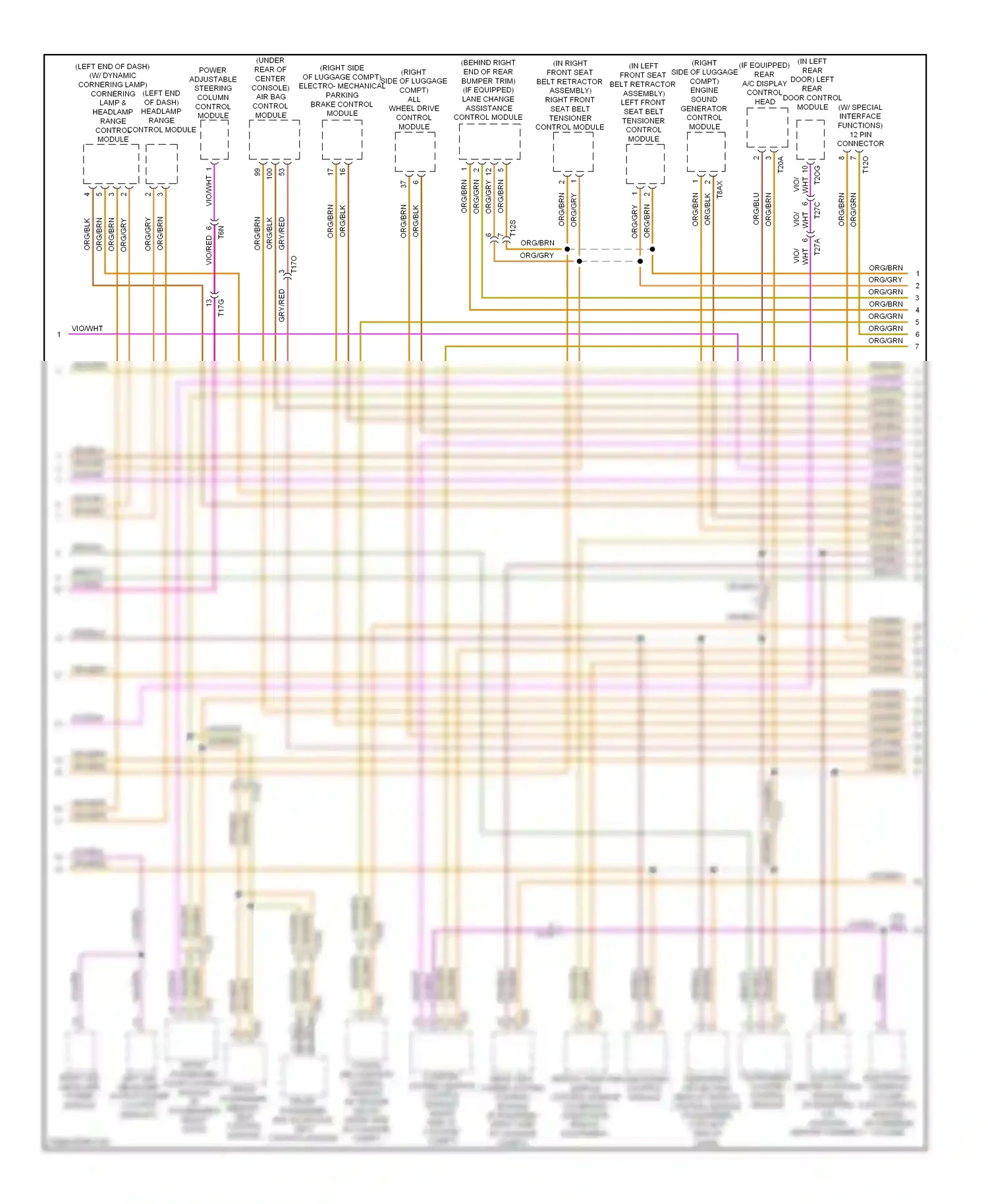 Audi A7 I (2010-2014) electronic steering column lock control module (in steering column) wiring diagram  (1 of 2)