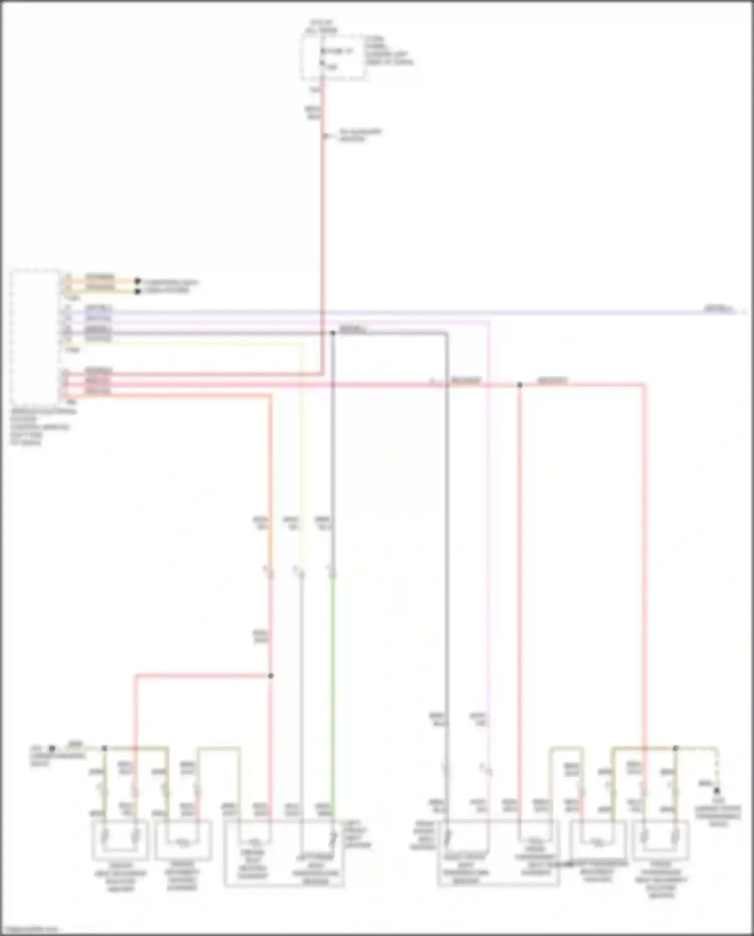 Wiring diagram front passenger seat heating element for Audi A7 I (2010-2014) (2 of 2)