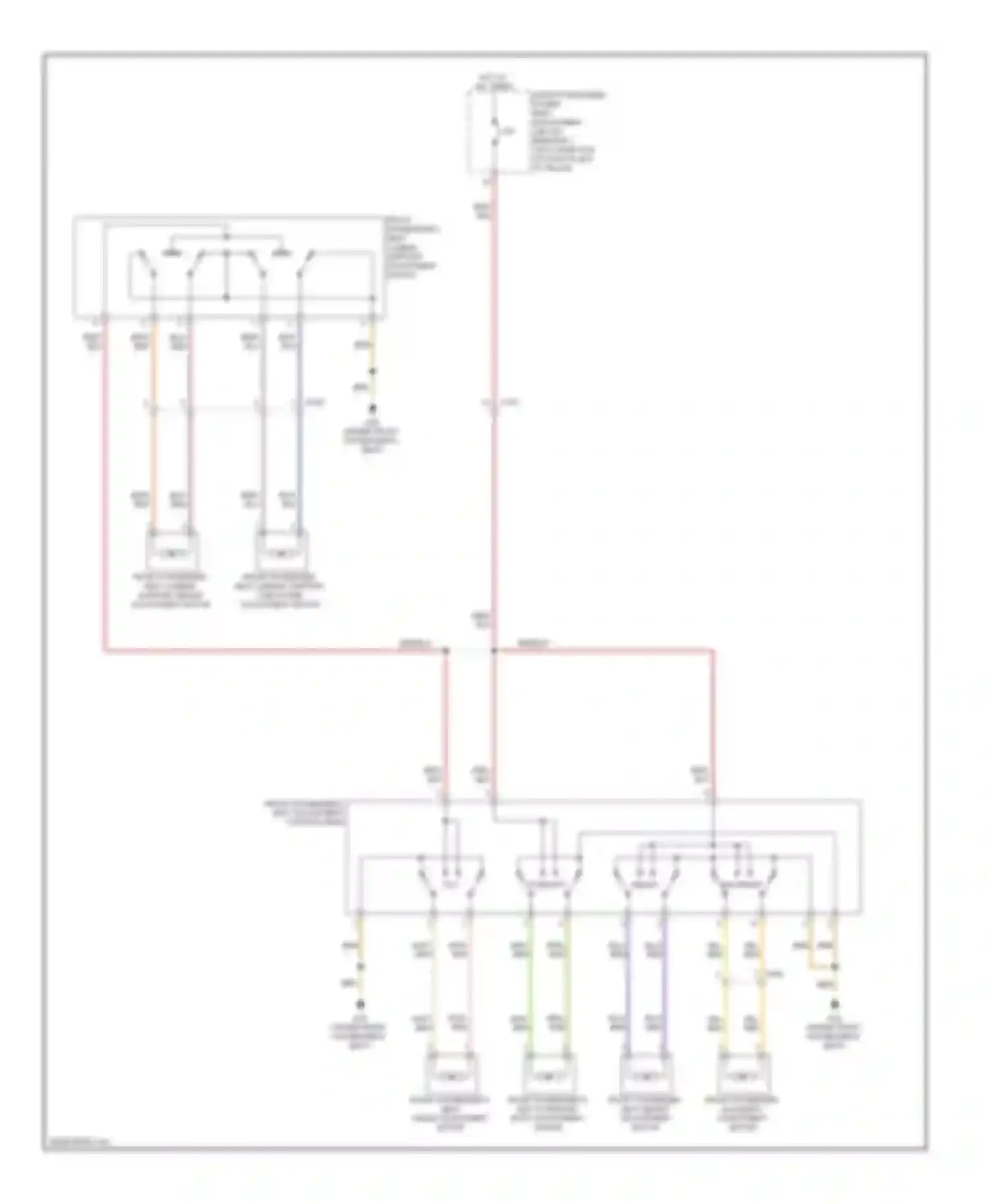 Wiring diagram front passenger's seat angle adjustment motor for Audi A7 I (2010-2014) (2 of 2)